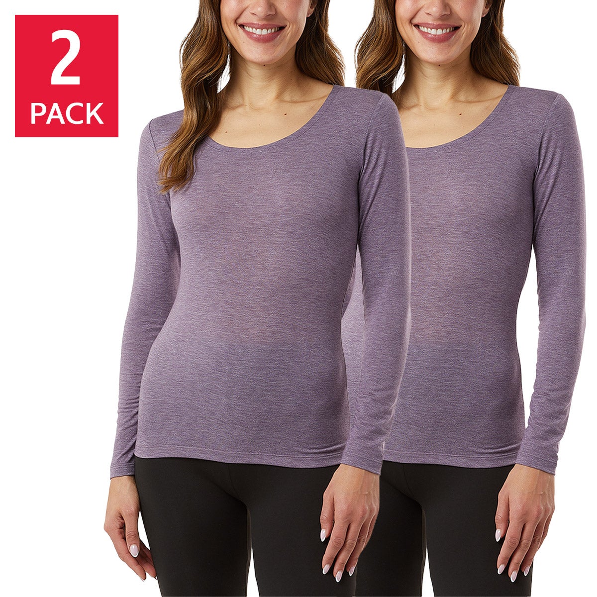 32 Degrees Women's Heat Tee, 2-pack
