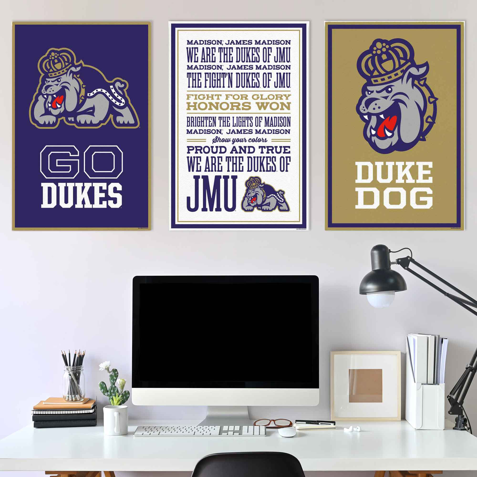 NCAA 3-piece Adhesive Canvas Peel-and-Stick Wall Art