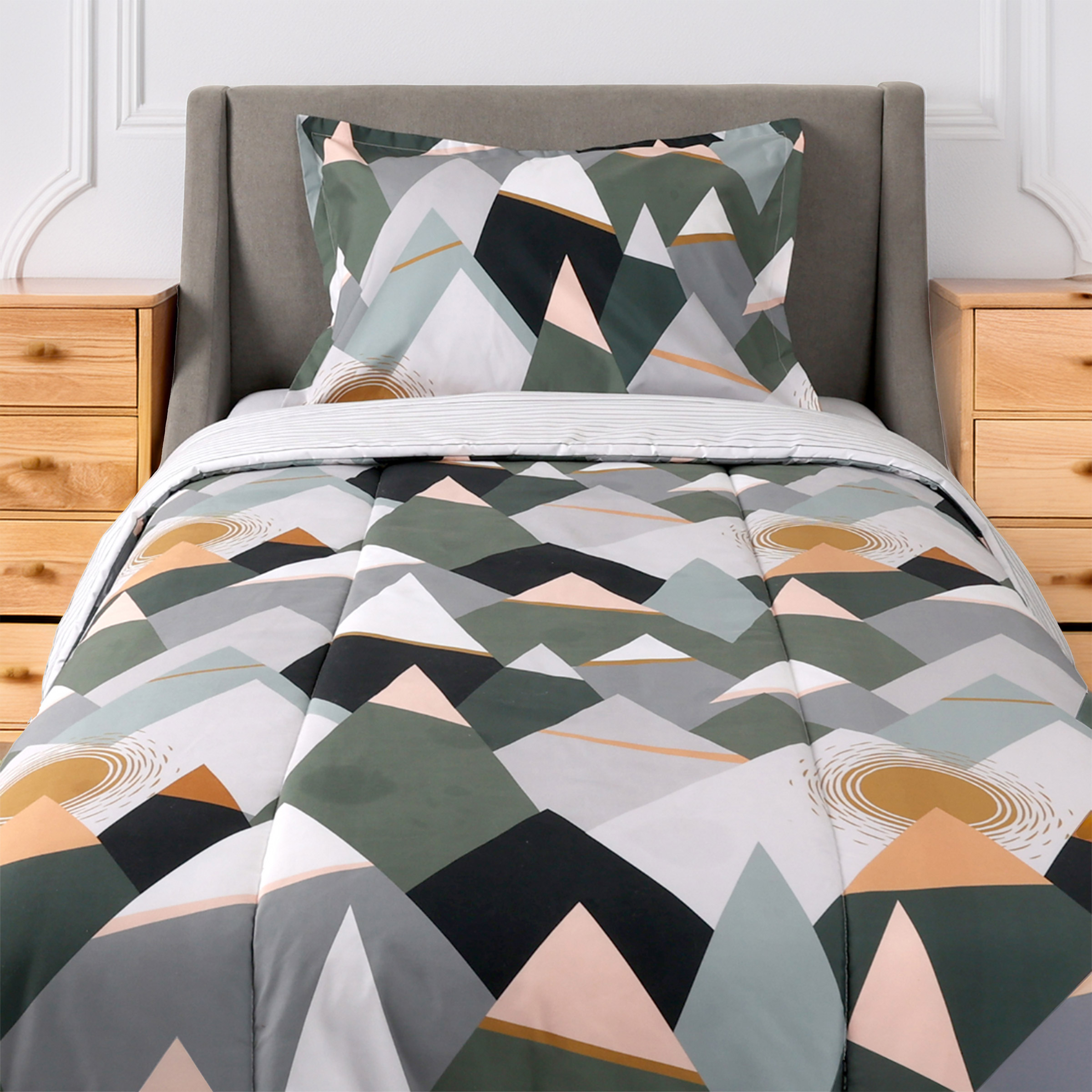 Home Retreat Twin Comforter and Sham Set