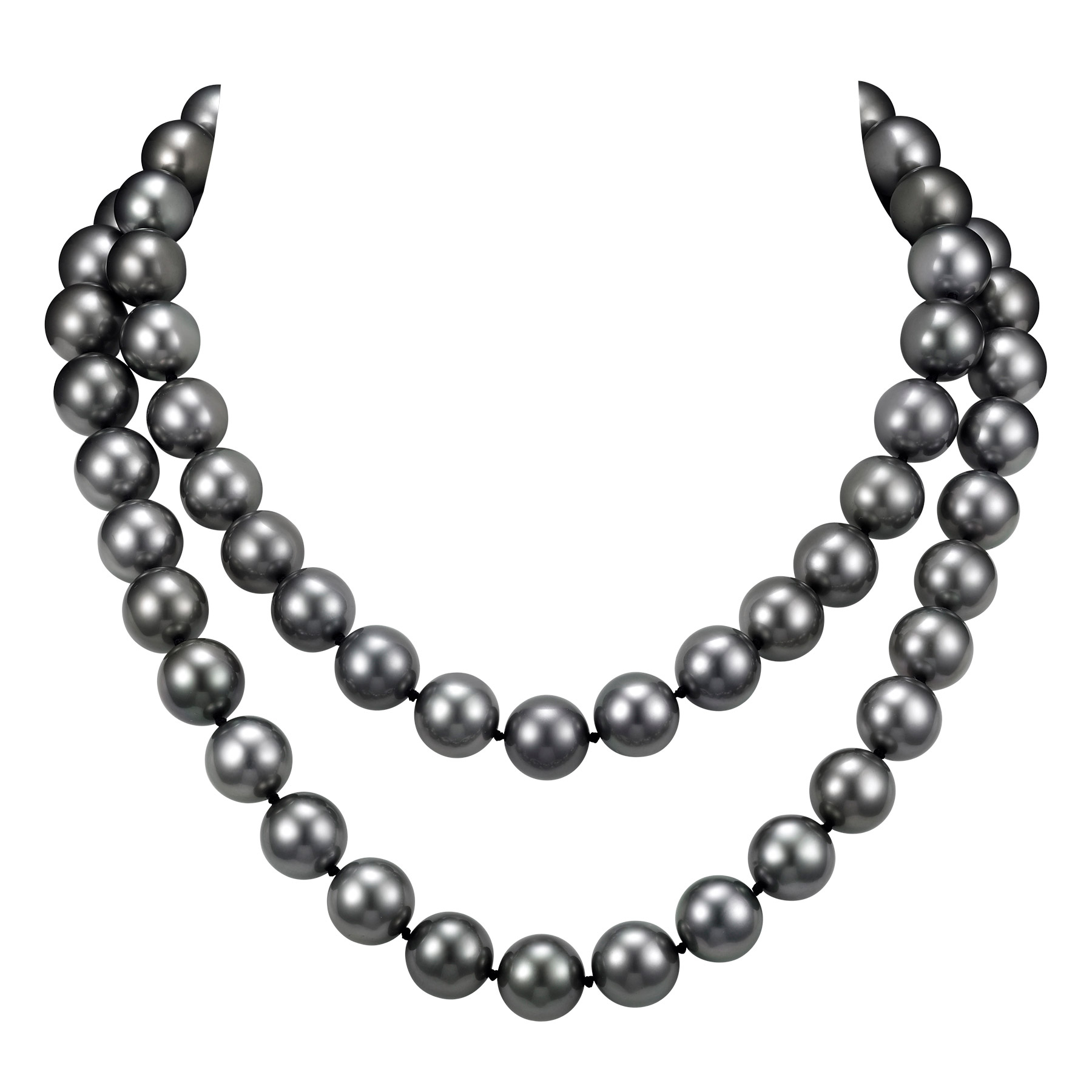 Tahitian Cultured 12-13mm Pearl Strand With 18kt White Gold Clasp