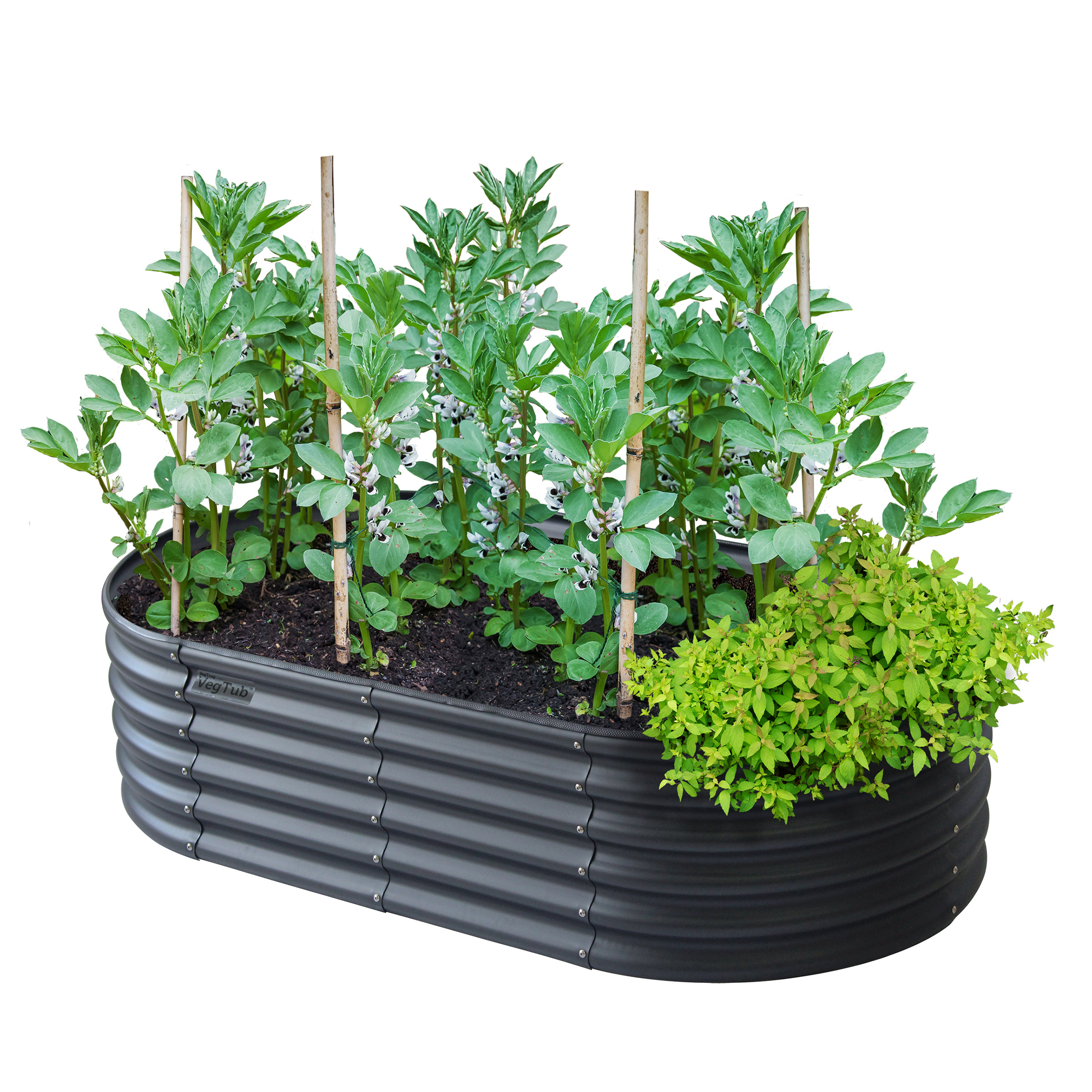 VegTub Modular Metal Raised Bed Kit, Charcoal