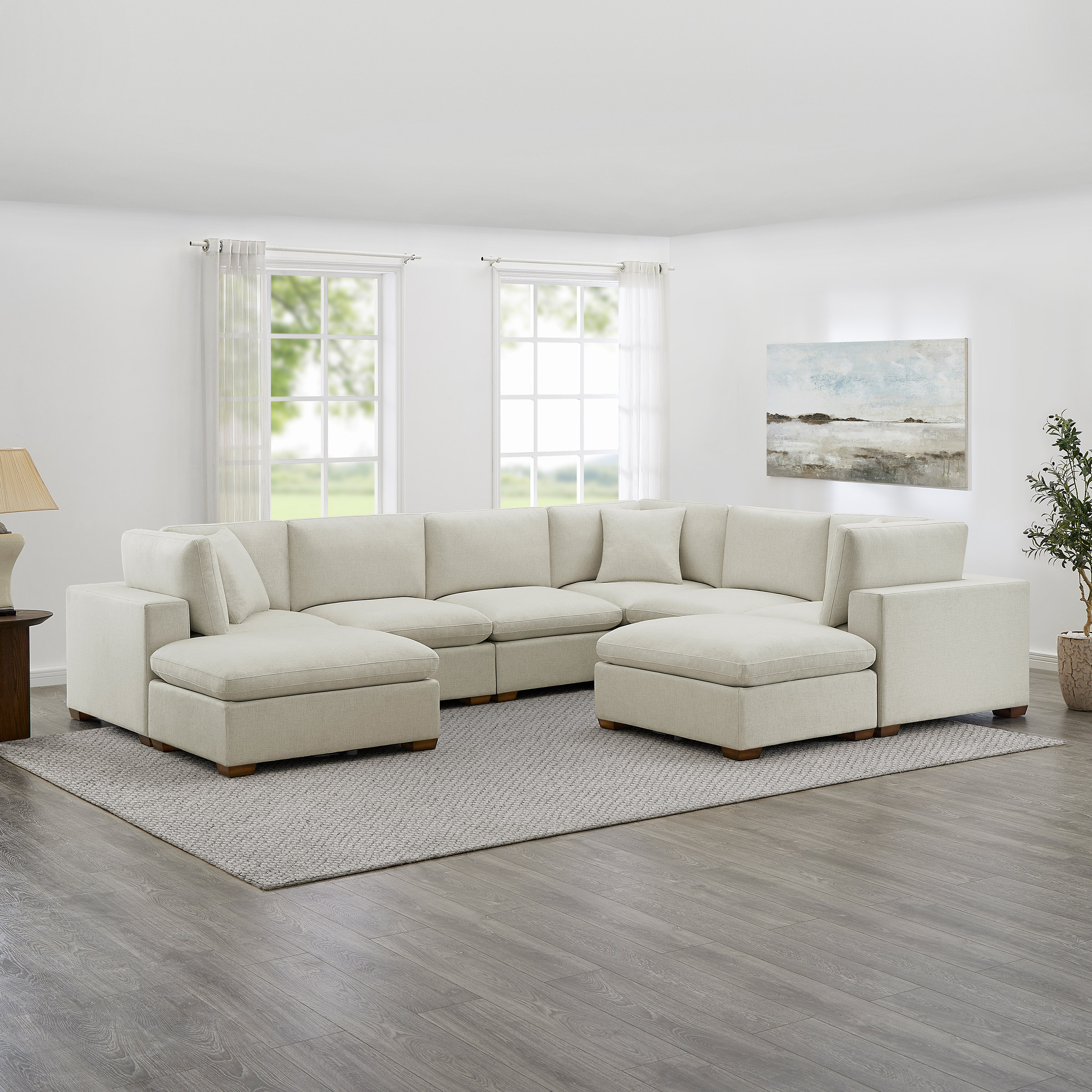 Thomasville Lowell 8-piece Fabric Modular Sectional