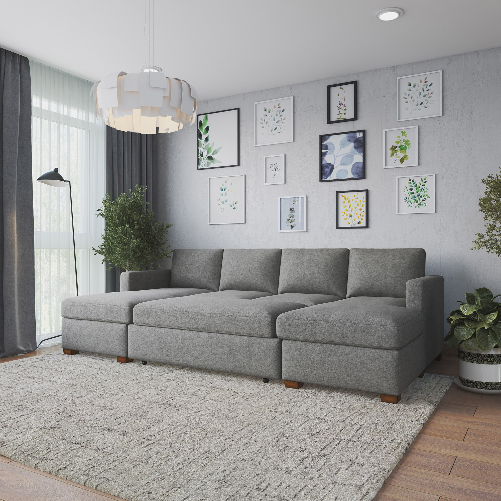Thomasville Corvalis Convertible Sectional with Double Storage