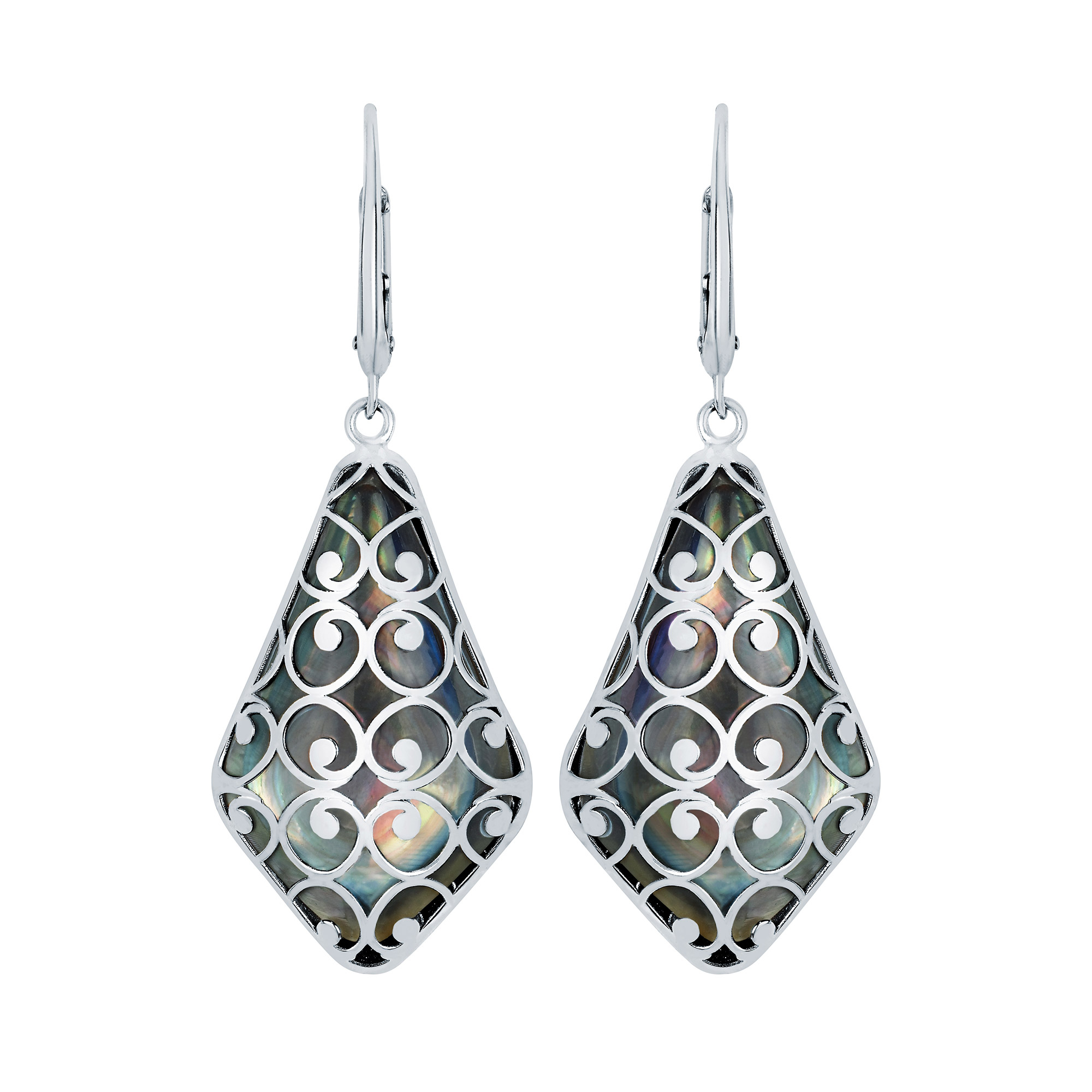 Black Mother of Pearl Earrings