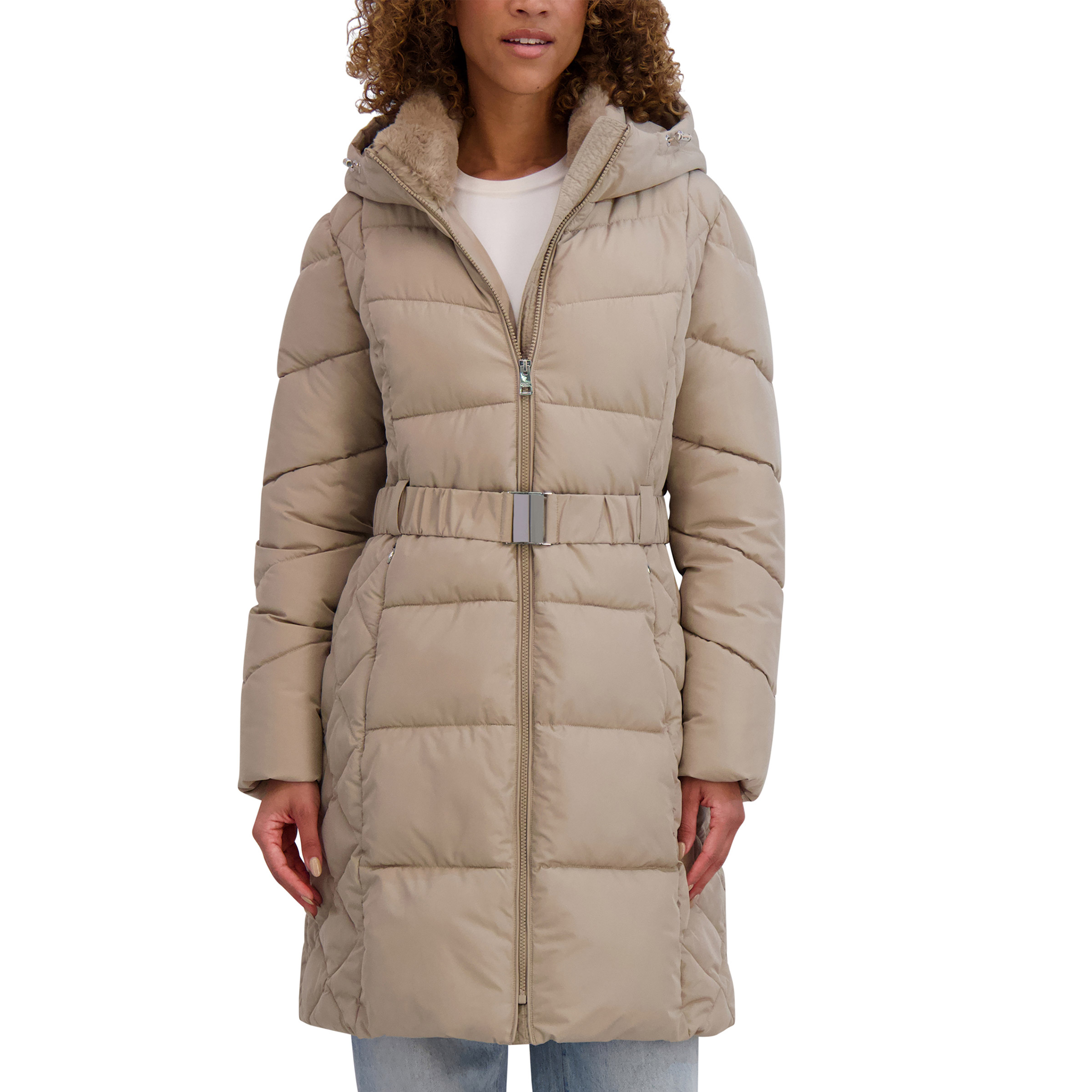 Andrew Marc Women's Belted Long Jacket