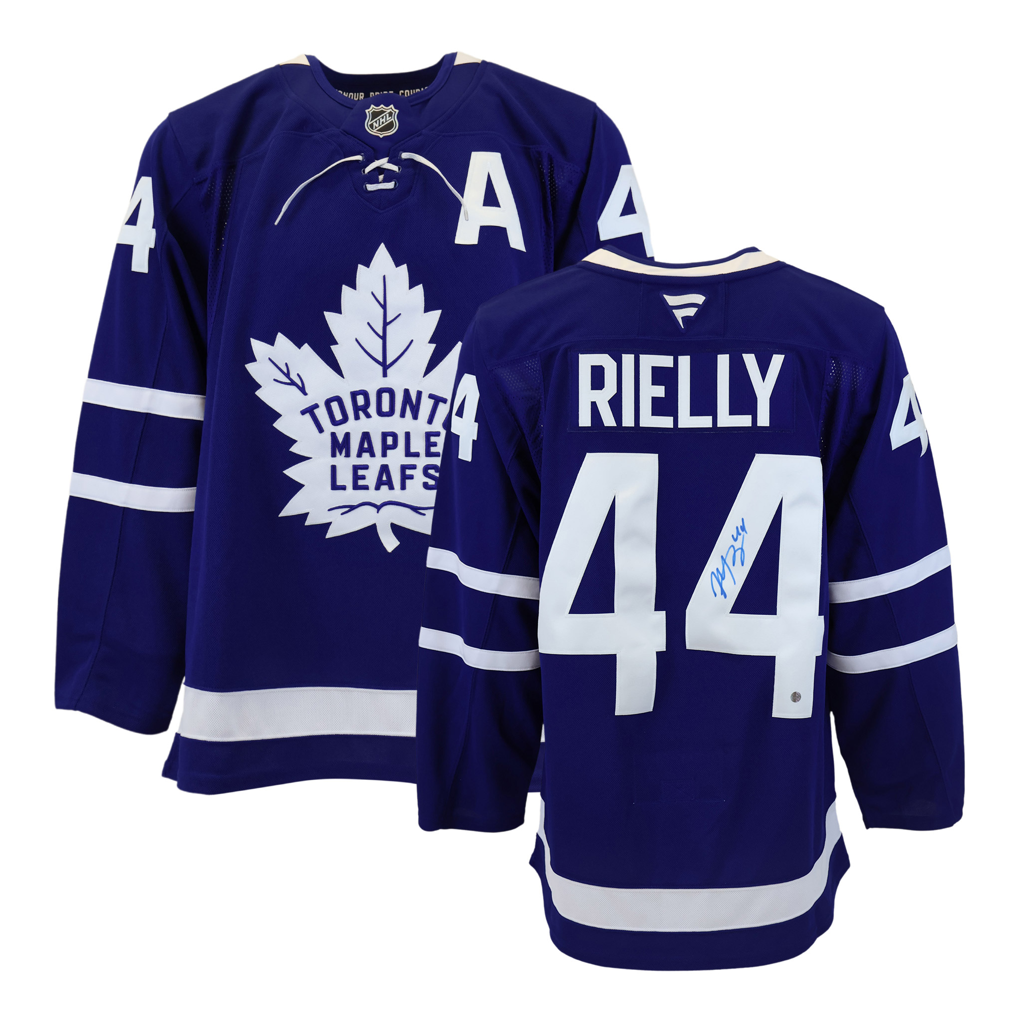 Frameworth Morgan Rielly Signed Toronto Maple Leafs Blue Fanatics Premium Jersey
