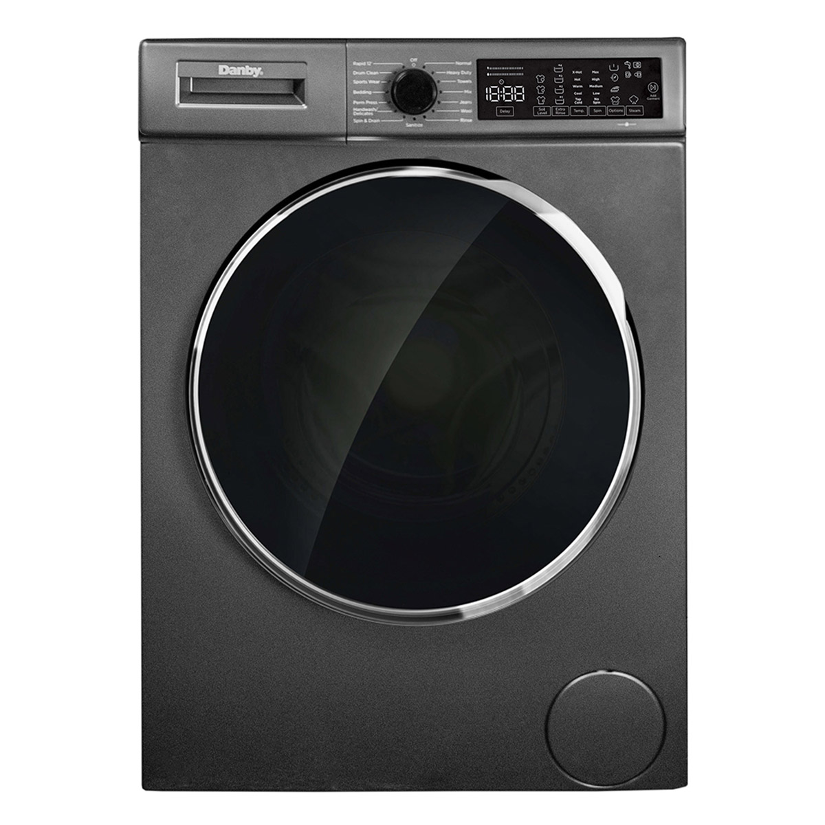 Danby 2.2 cu ft. Gra​phite European Made Front Load Washing Machine with 15 Wash Cycles