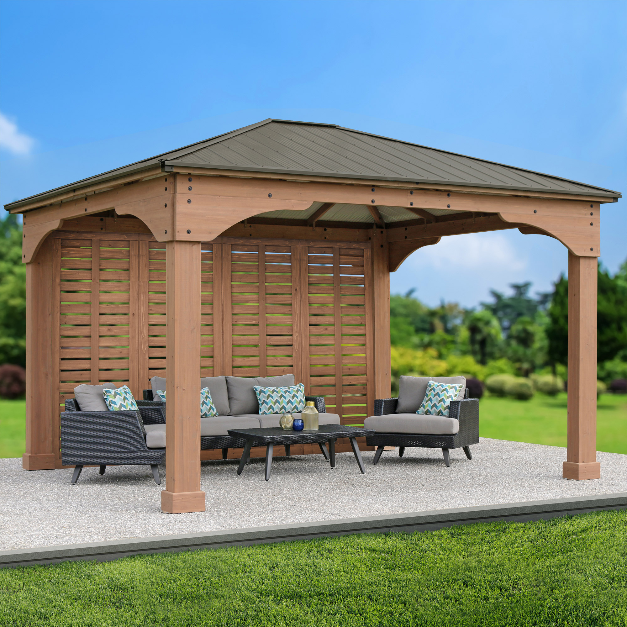 Yardistry Gazebo Privacy Wall