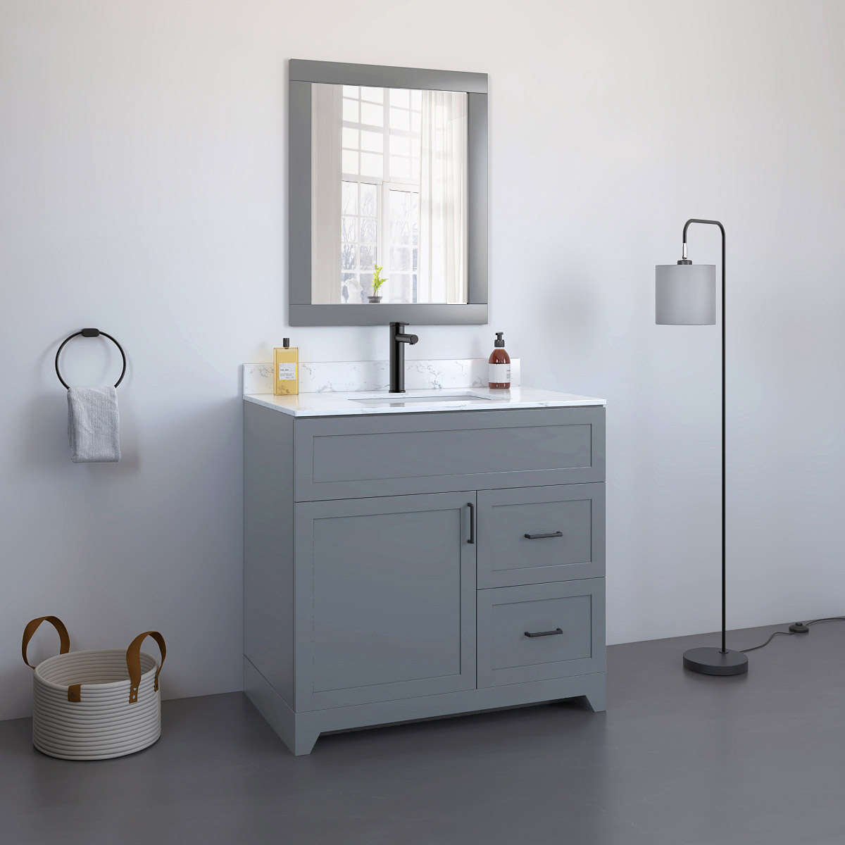Appollo Lennon Bathroom Vanity in Grey