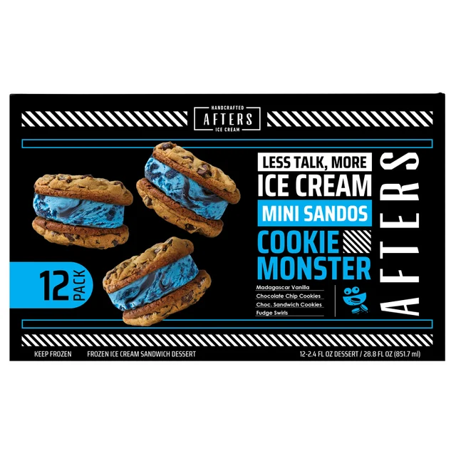 AFTERS ICE CREAM COOKIE MONSTER SANDO 12/2.4OZ