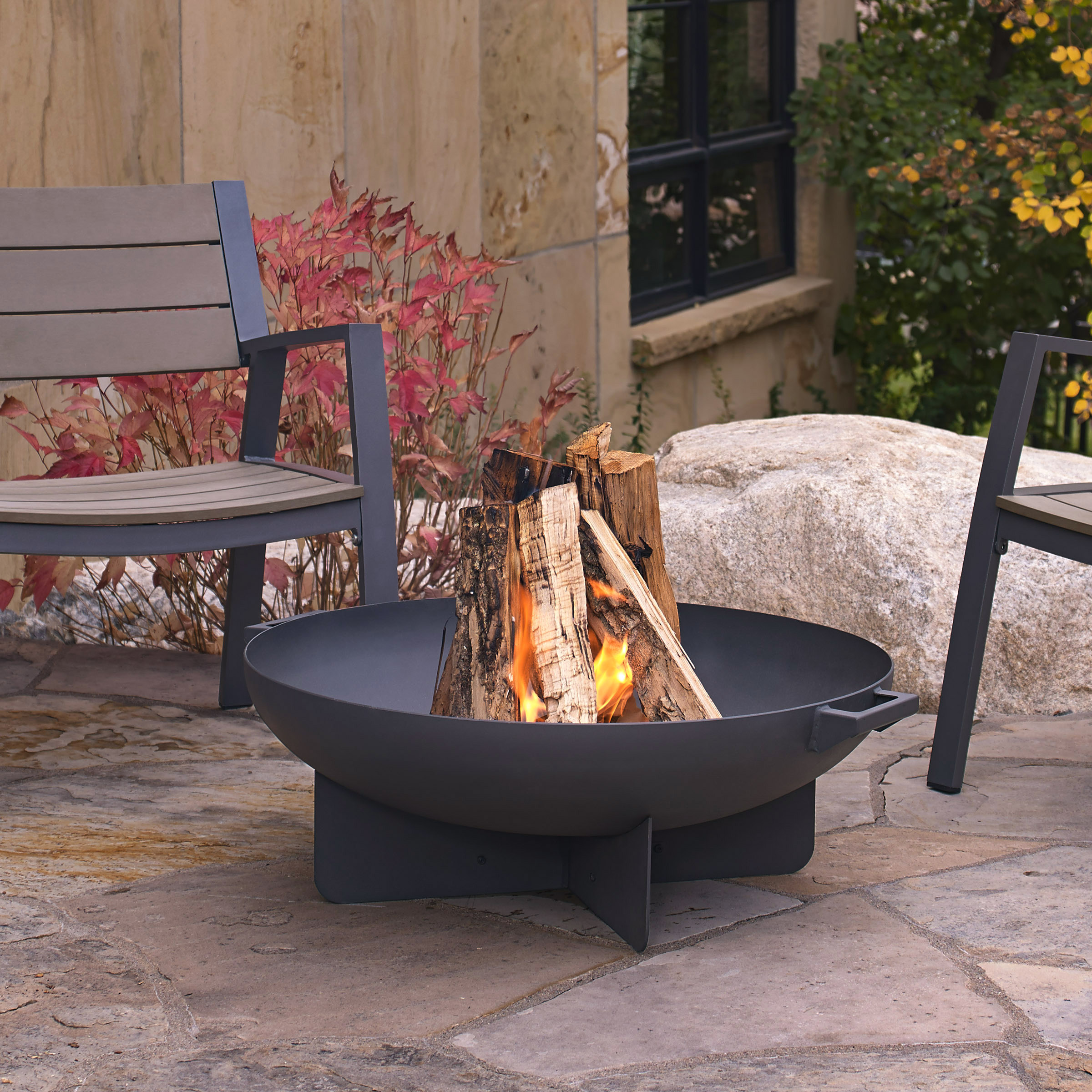 Real Flame Anson Wood-burning Fire Bowl