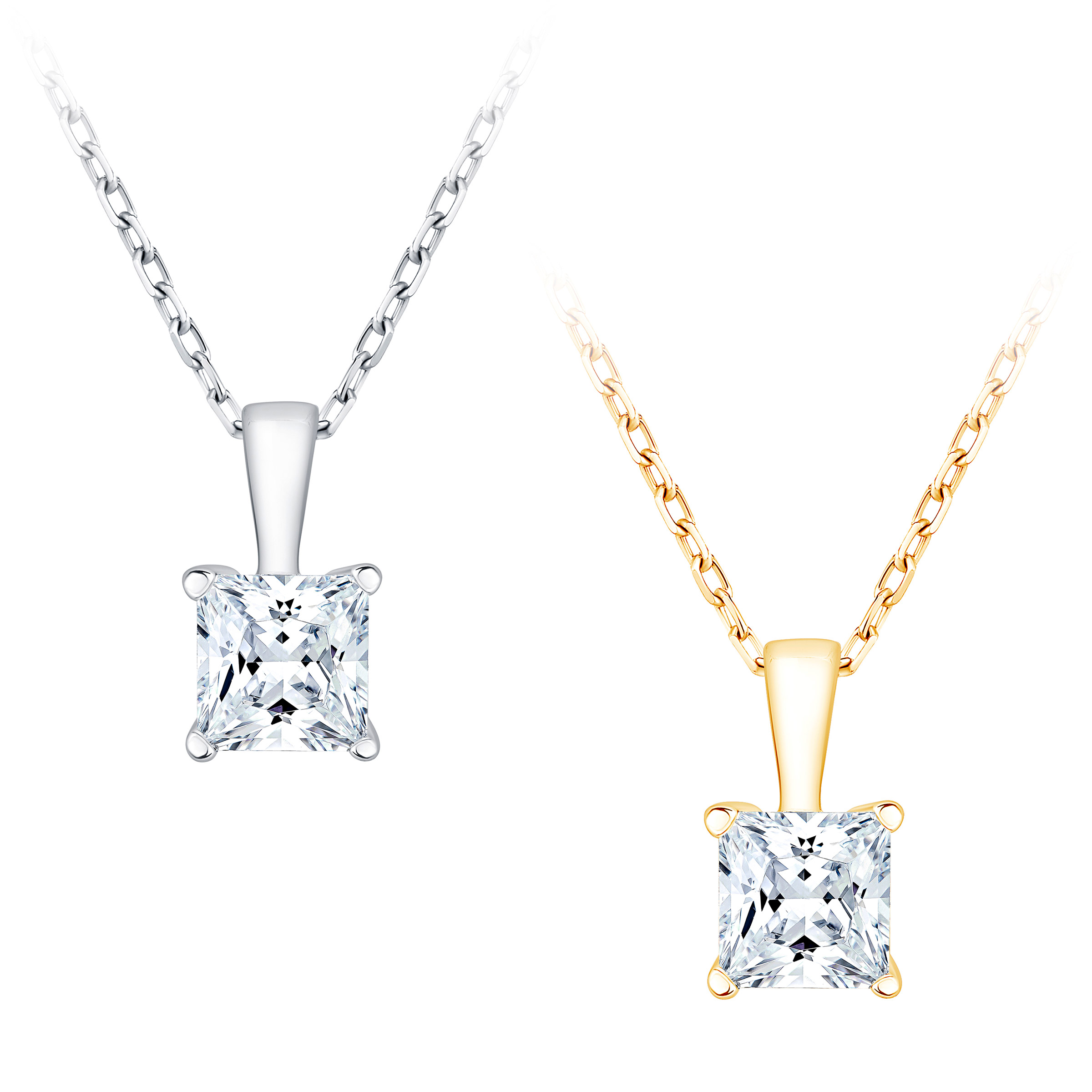 Princess Cut Diamond Solitaire Pendant (0.90 ct)