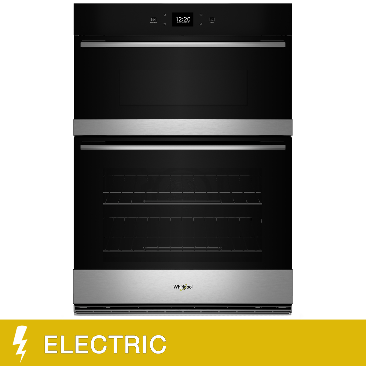 Whirlpool 30 in 6.4 cu ft. Stainless Steel Combo Wall Oven with Fan Convection Cooking