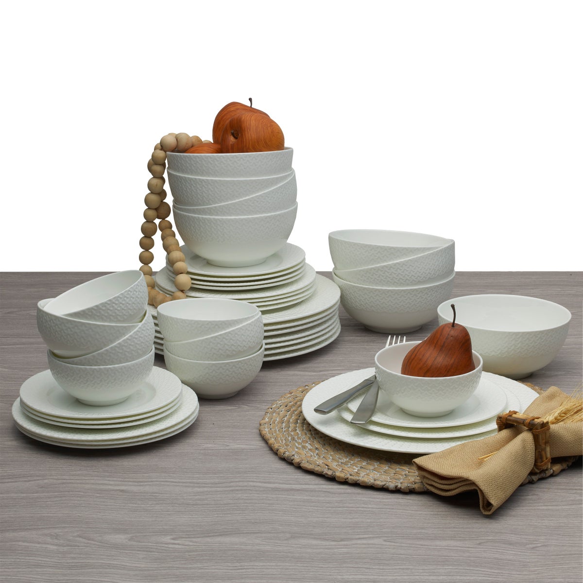 Mikasa Lattice 40-piece Bone China Dinnerware Set | Costco Mikasa Lattice 40-piece Bone China Dinnerware Set | Costco