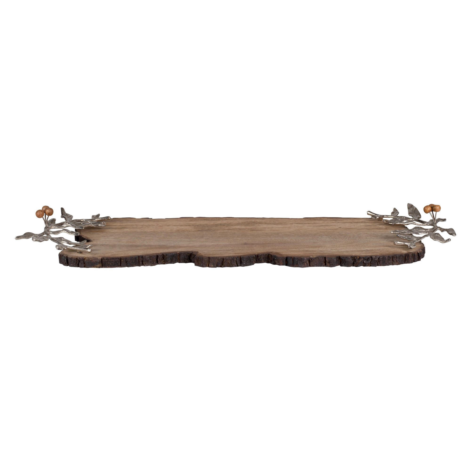Jeanne Fitz Wood Plus White Collection Acacia Wood Rectangle Charcuterie Board
