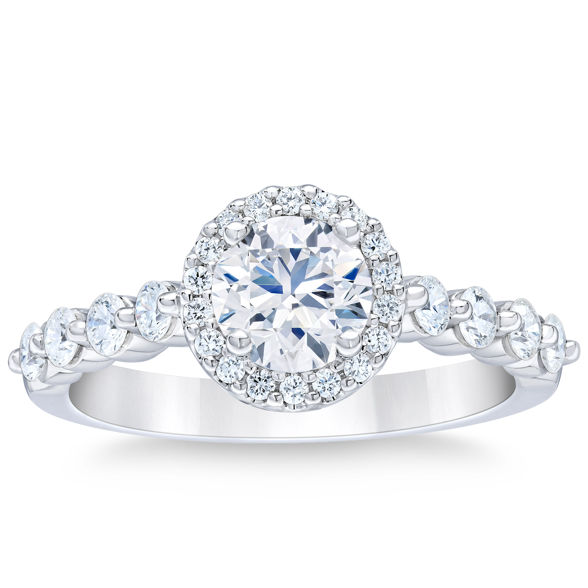 Round Brilliant 1.20 ctw VS2 Clarity  I Color Diamond Platinum Ring