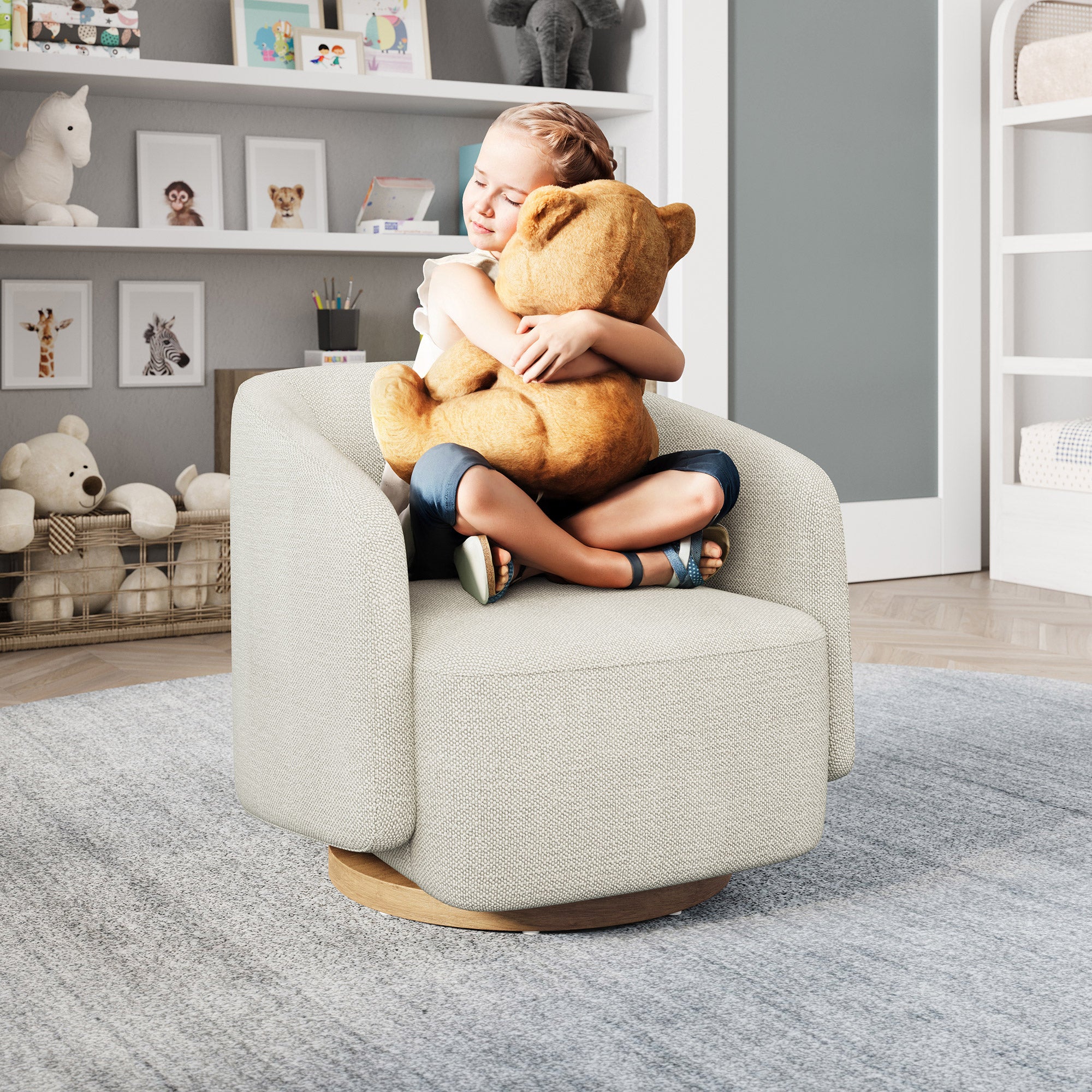 Henredon Mini Murphy Kids Swivel Accent Chair | Costco