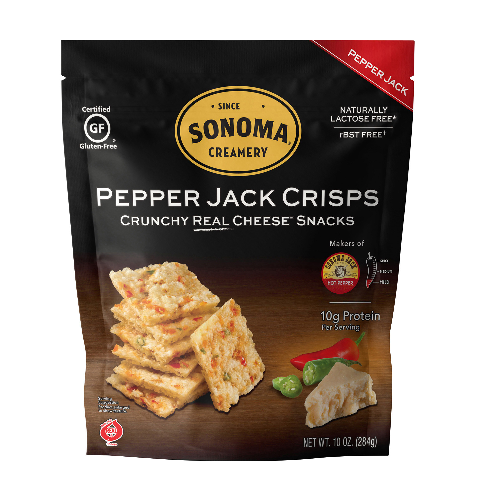 Sonoma Creamery Pepper Jack Crisps  10 oz