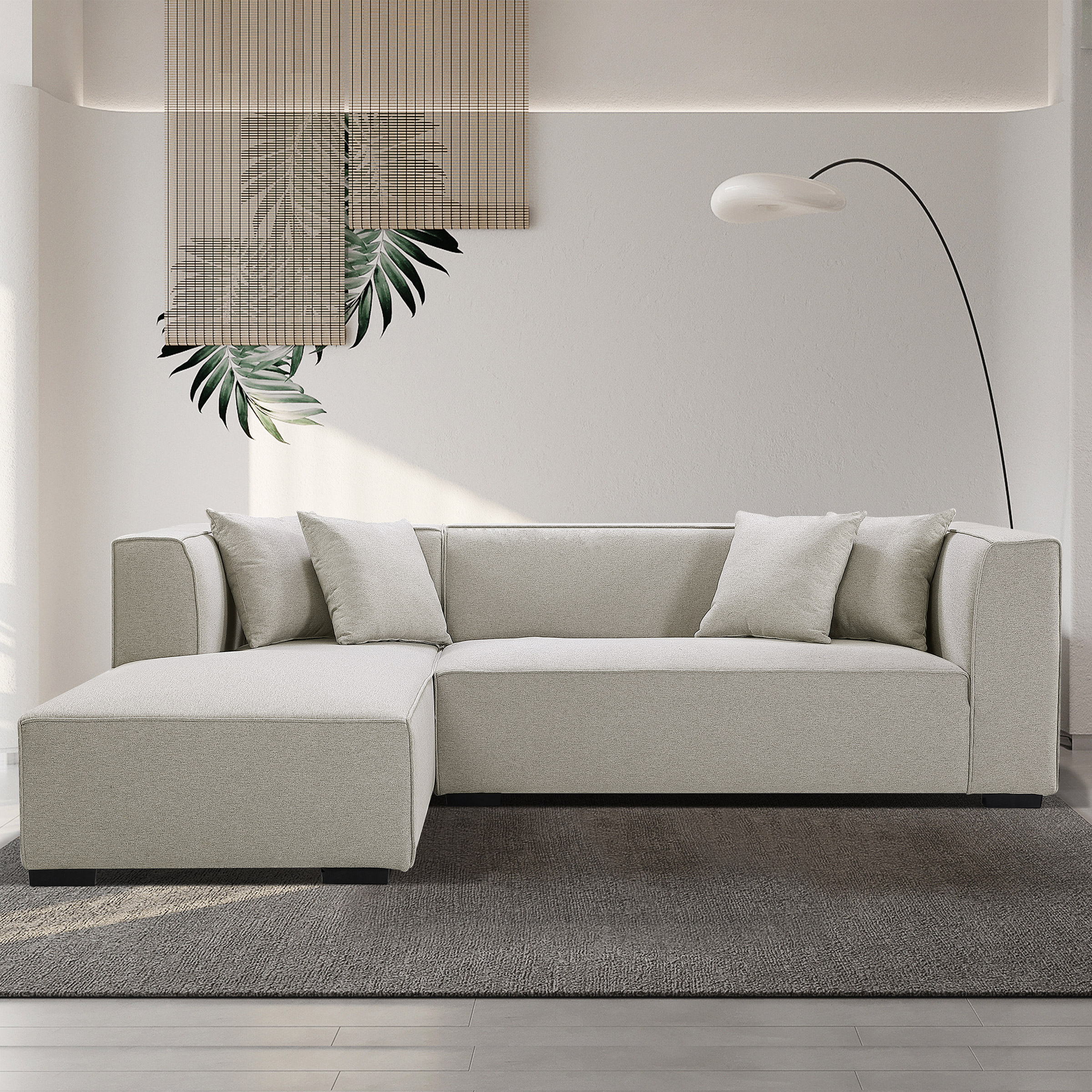 Willow 2-piece Left-hand Facing Fabric Sectional