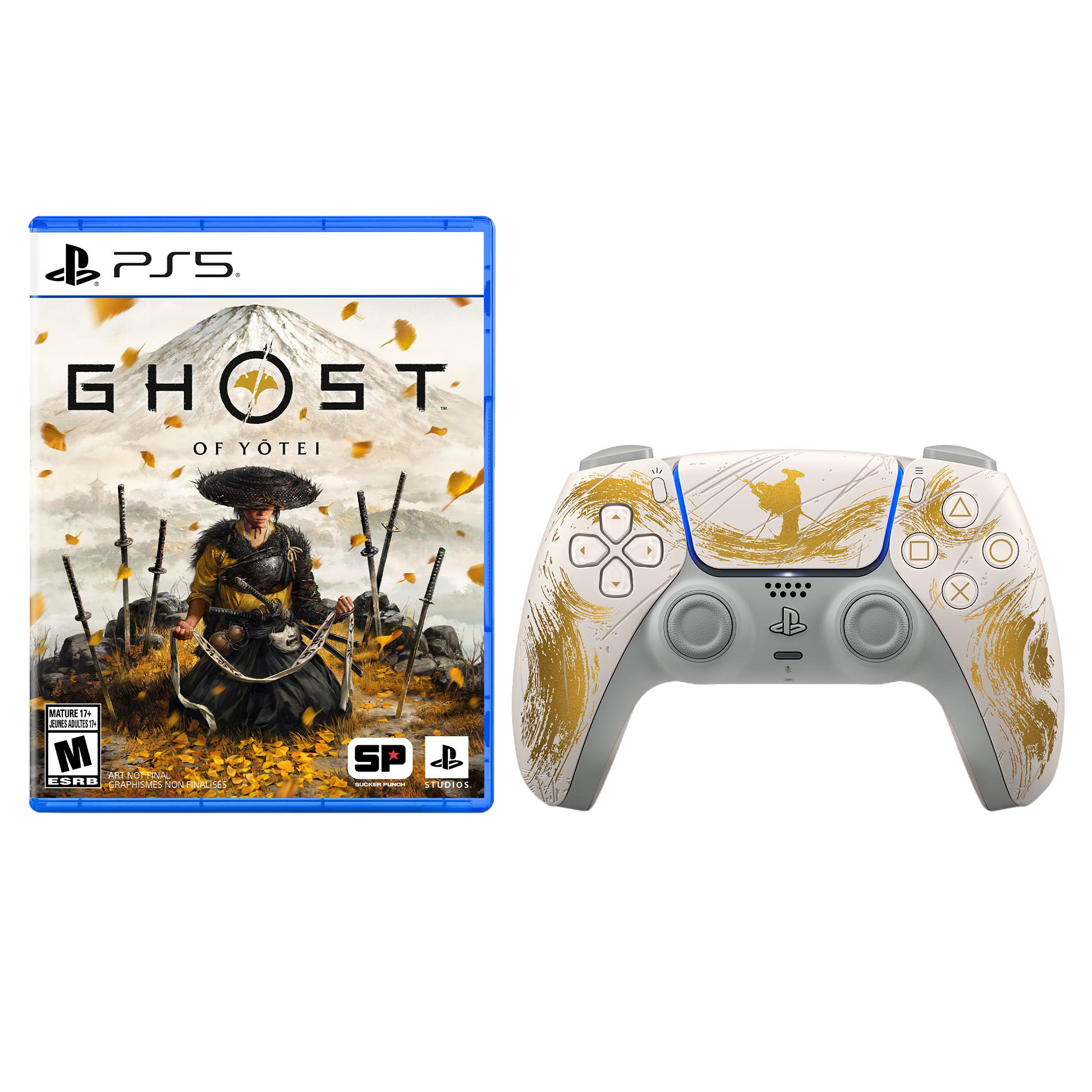 PlayStation 5 Limited Edition Ghost of Yōtei DualSense Wireless Controller Bundle with Ghost of Yōtei