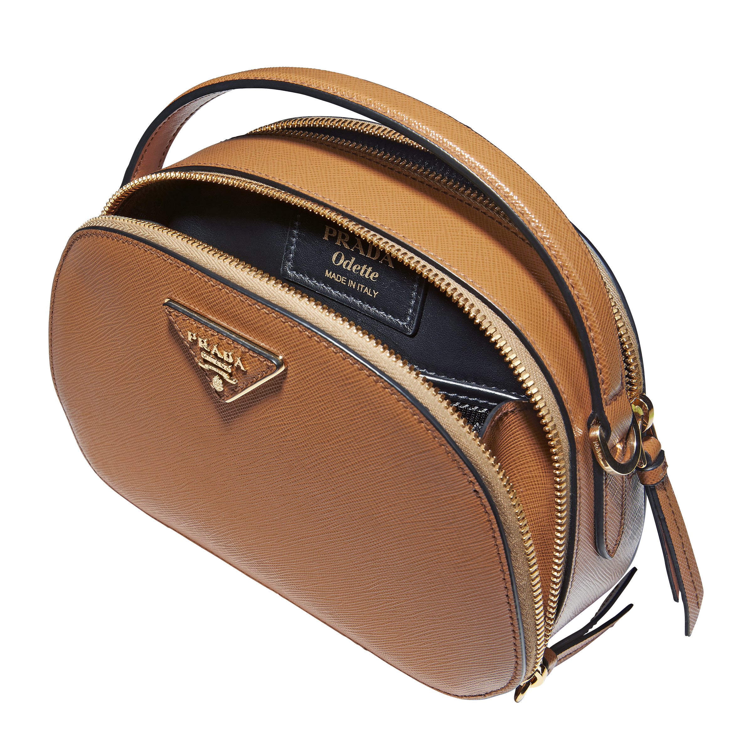 Prada Saffiano Leather Odette Bag, Caramel (Brown) | Costco