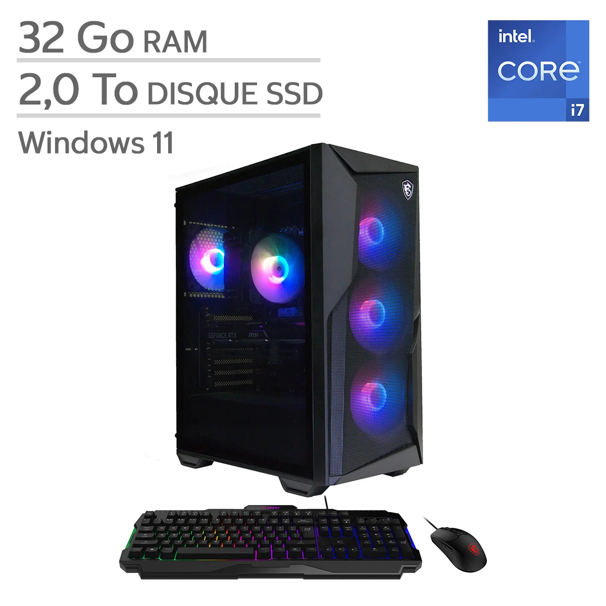 ゲーミングPC core i7 10700F M.2SSD 512GB MSI Codex R2 Gaming Desktop, Intel Core i7-14700F - 32GB RAM, 2TB