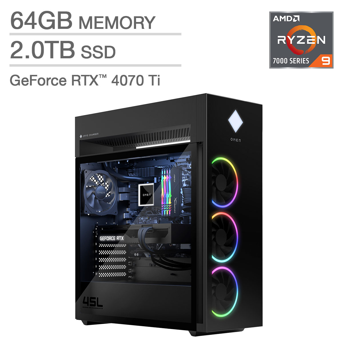 Windowsデスクトップ HP OMEN 45L Core i7-12700K 3080Ti 実機