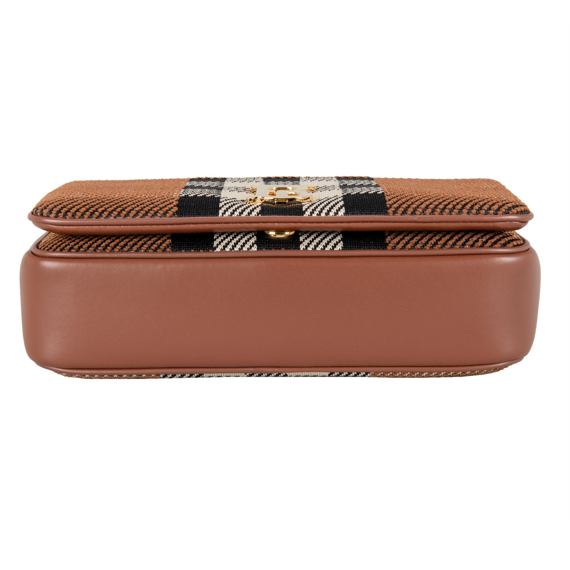 Burberry Small Lola Knit Check Leather Bag, Brown | Costco