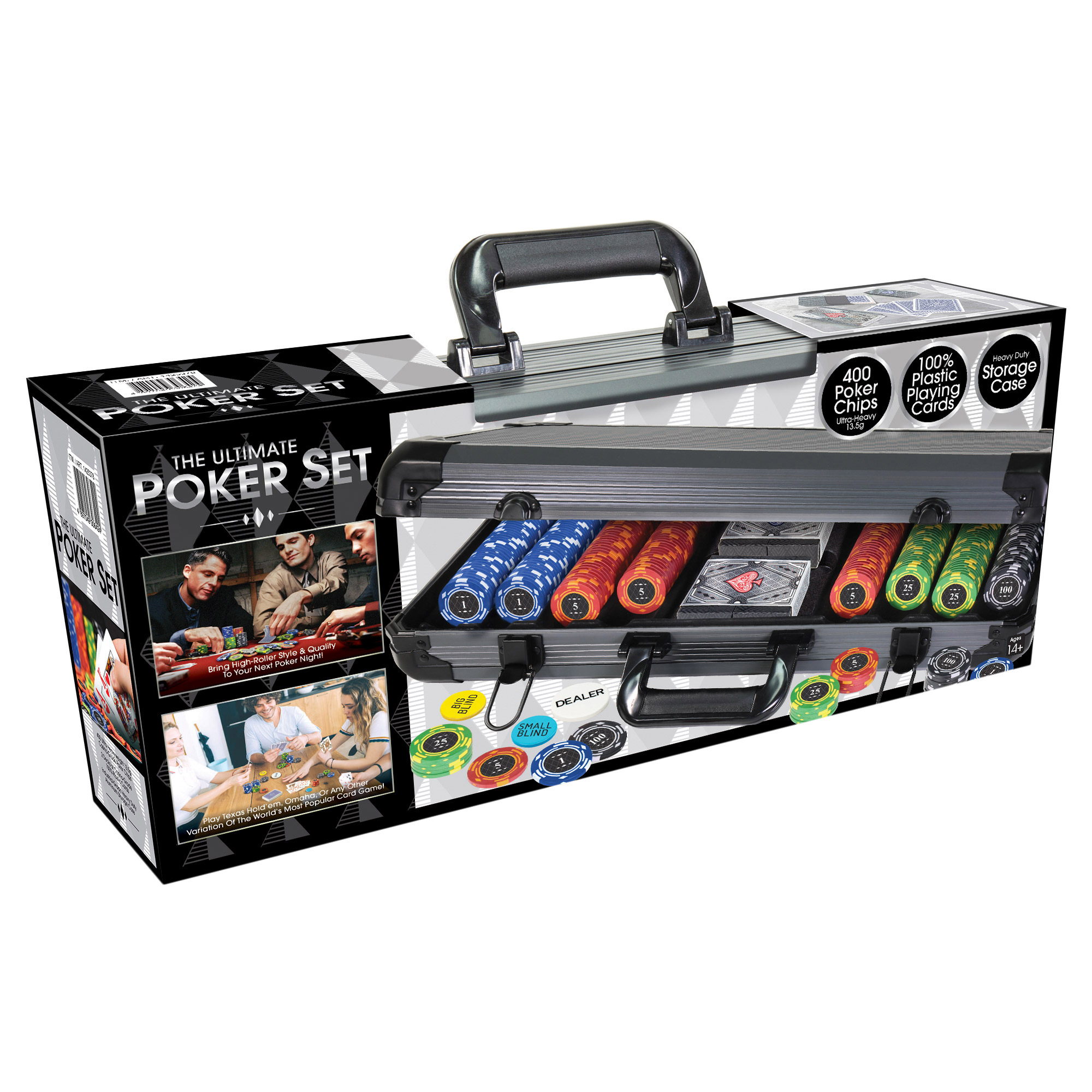 MOH-Coffret de poker avec 500 jetons Laser Aluminium - Jeux