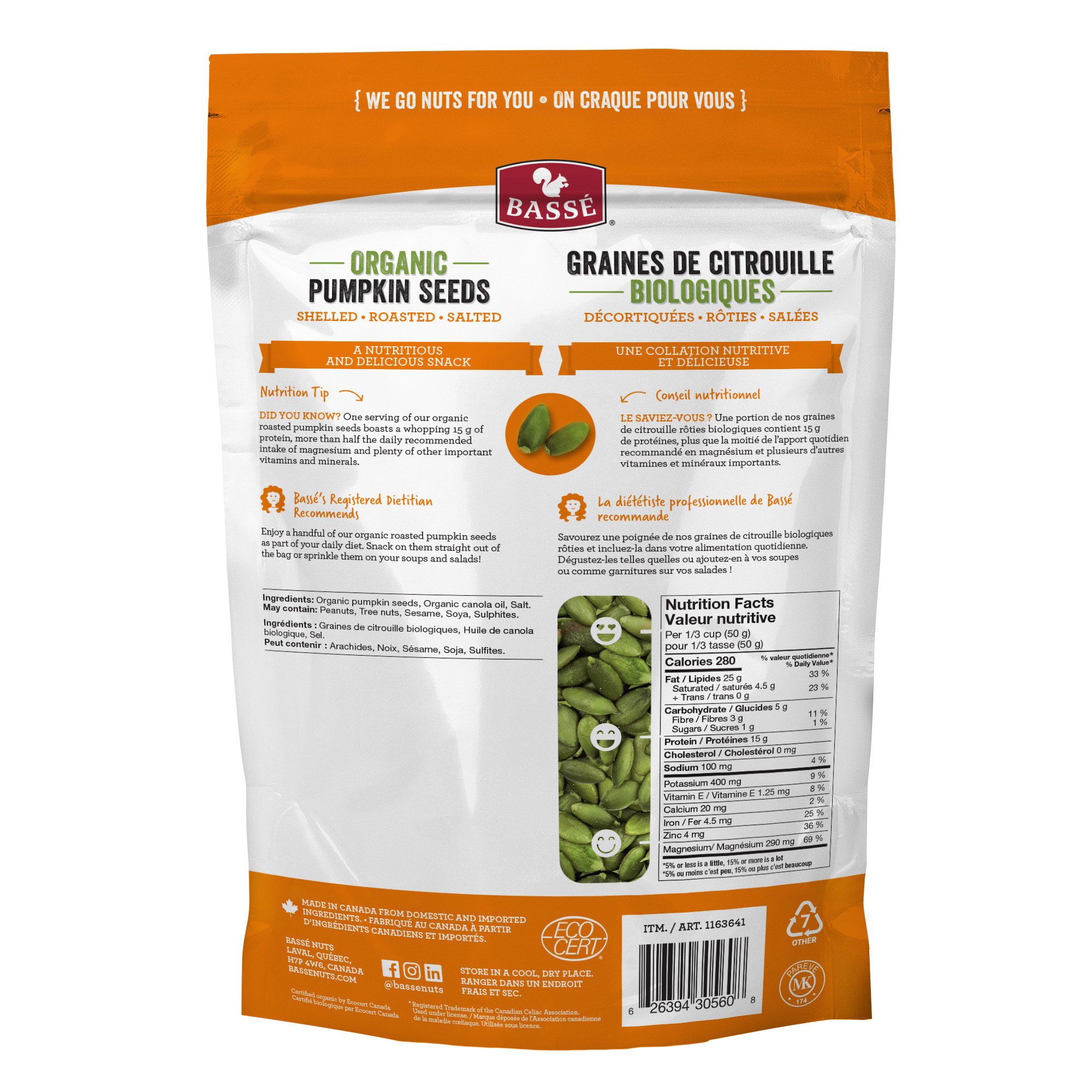 SN Basse Pumpkin Seeds 1.2kg Exp Nov26 #1314