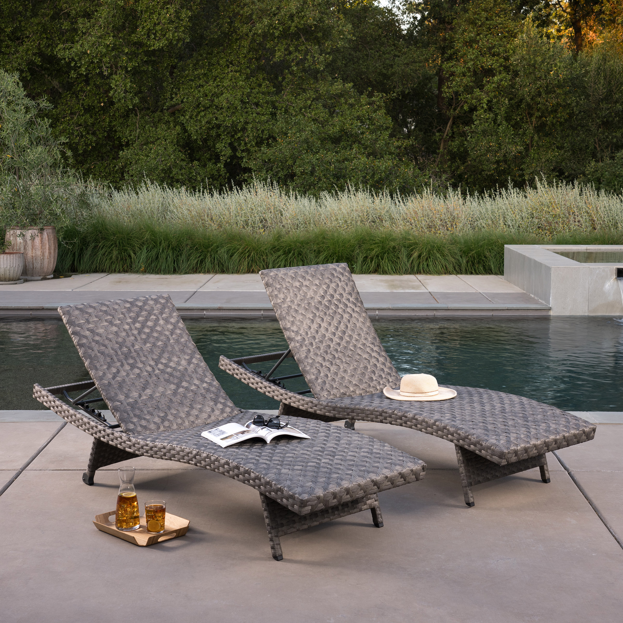 SunVilla Julia Woven Chaise Lounge 2-pack | Costco