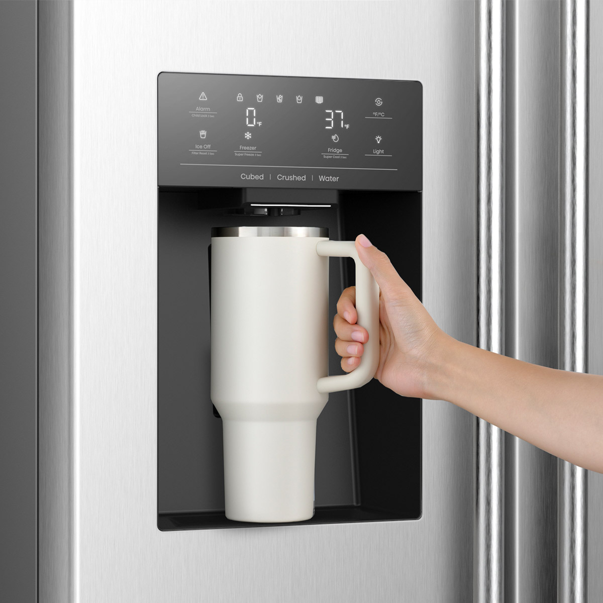 Mora 29.1 cu. ft. Side-by-Side Refrigerator with External Water