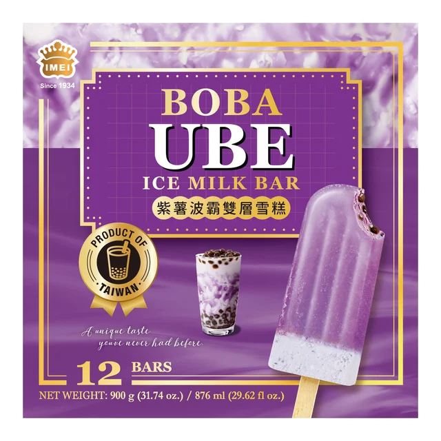 I-MEI BOBA UBE ICE MILK BAR 12 CT