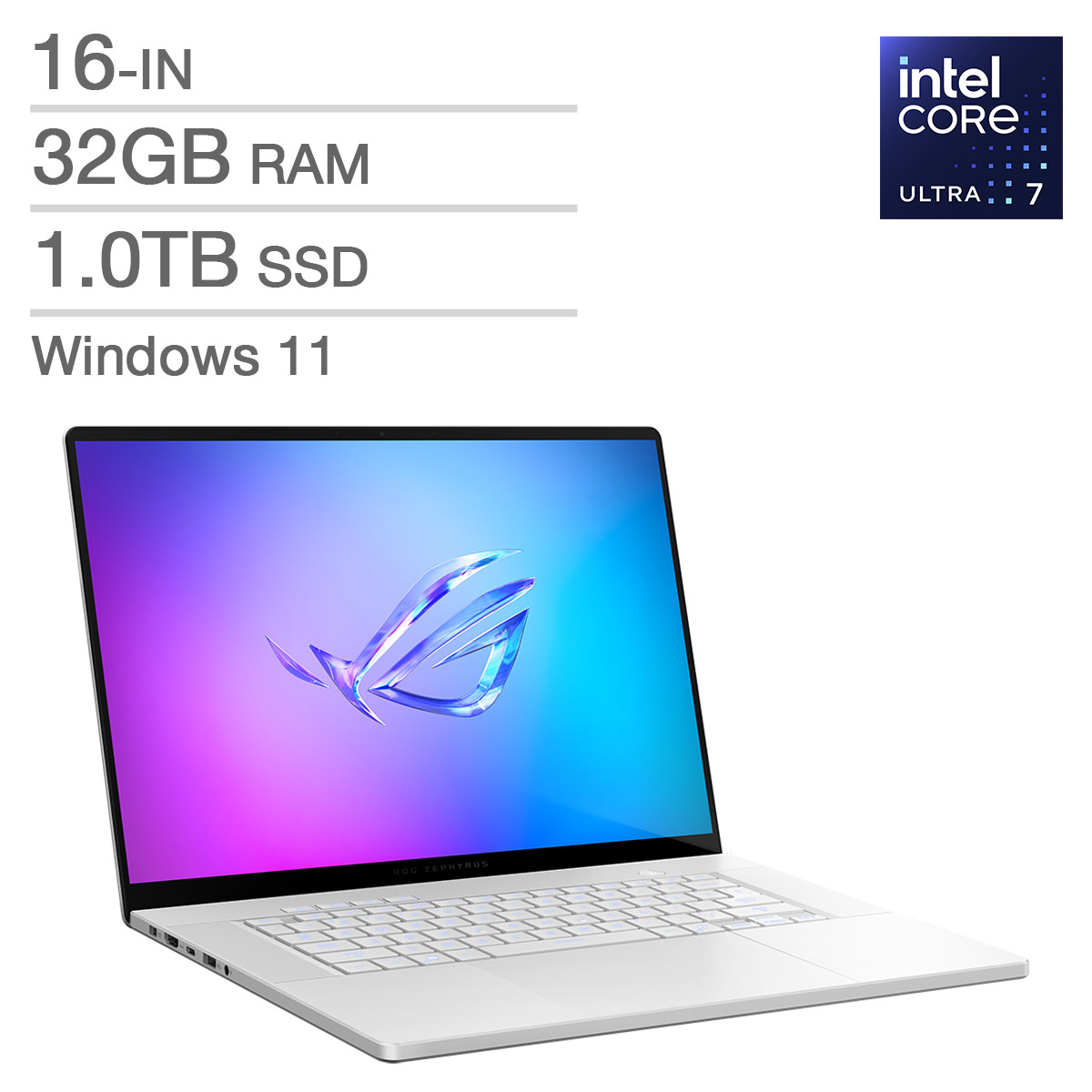 ASUS ROG Zephyrus G16 OLED 16-in Gaming Laptop, Intel Core Ultra 7 255H – 32GB, 1TB SSD, 8GB NVIDIA GeForce RTX 5060