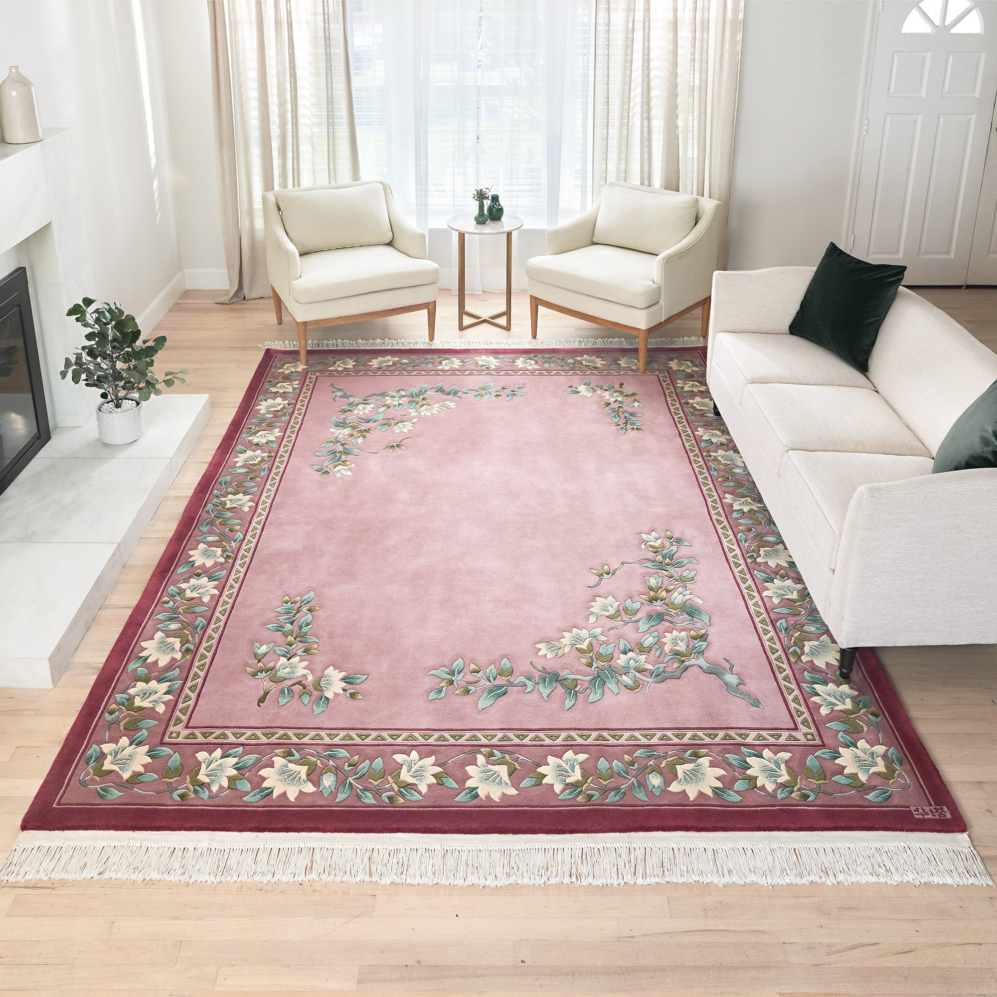 Pagoda Hand Knotted Rug Collection, Rouen Burgundy | Costco