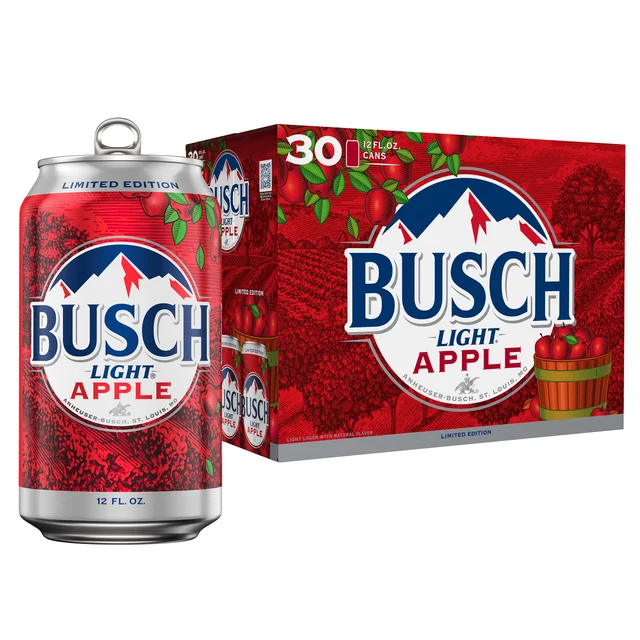 BUSCH LIGHT APPLE 30/12 OZ CANS
