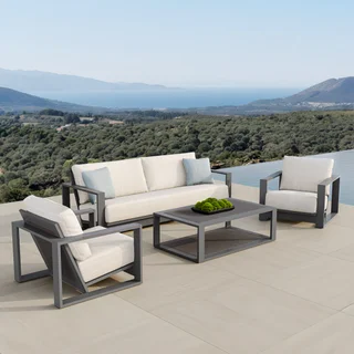 Veranda Classics Milan 4-piece Deep Outdoor Patio Seating Set