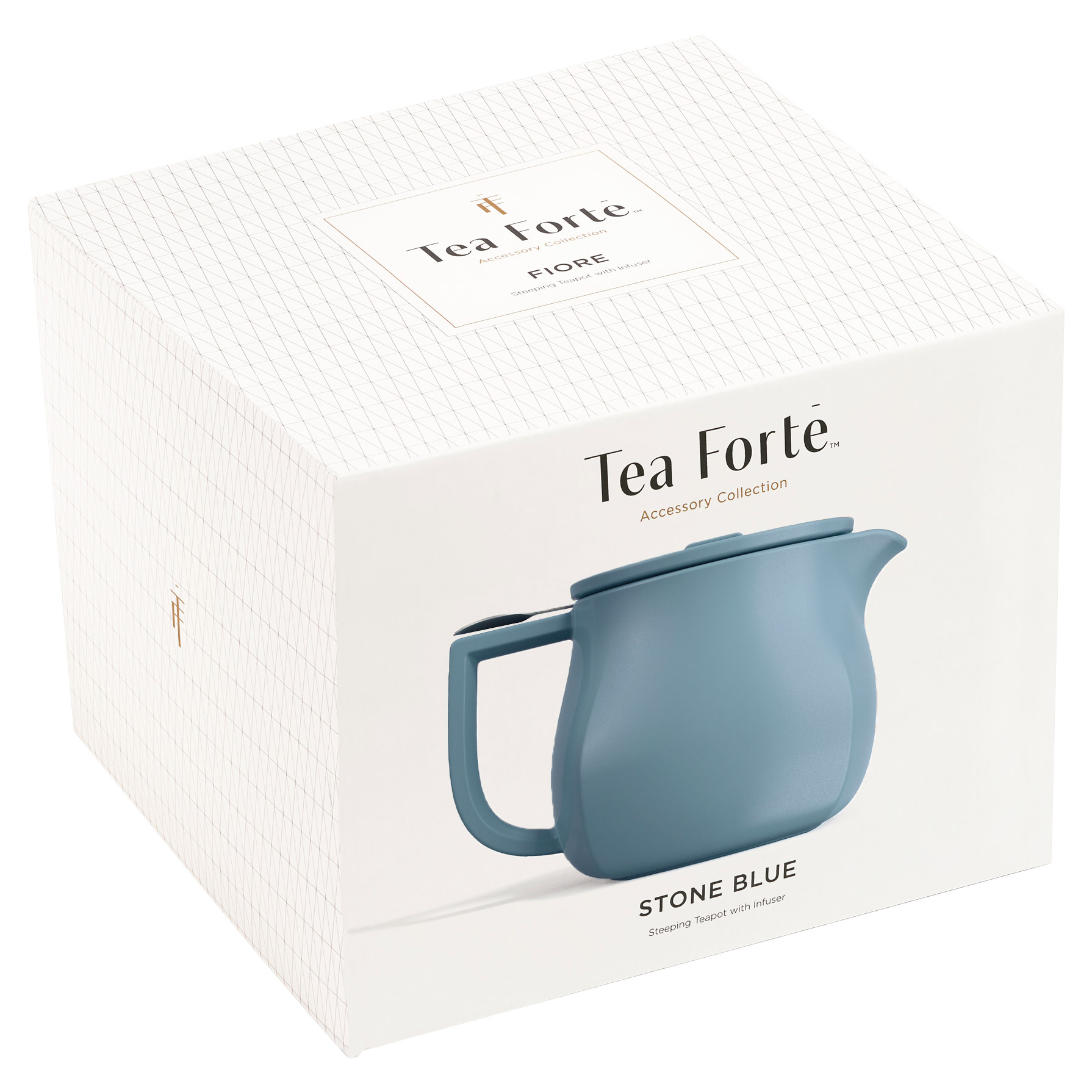 Tea Forte Single Steep Herbal Retreat Tea Bundle with Stone Blue Fiore ...