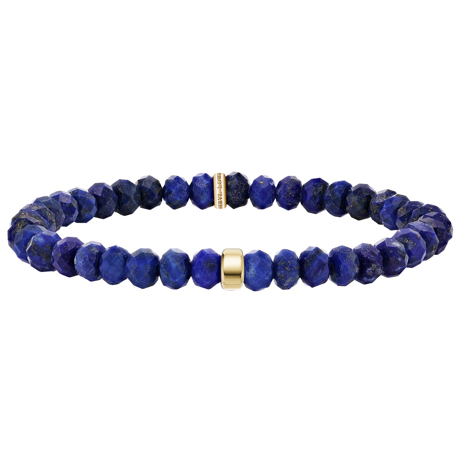 Sheryl Lowe Lapis Beaded Bracelet with Smooth Rondelle Accent Bead