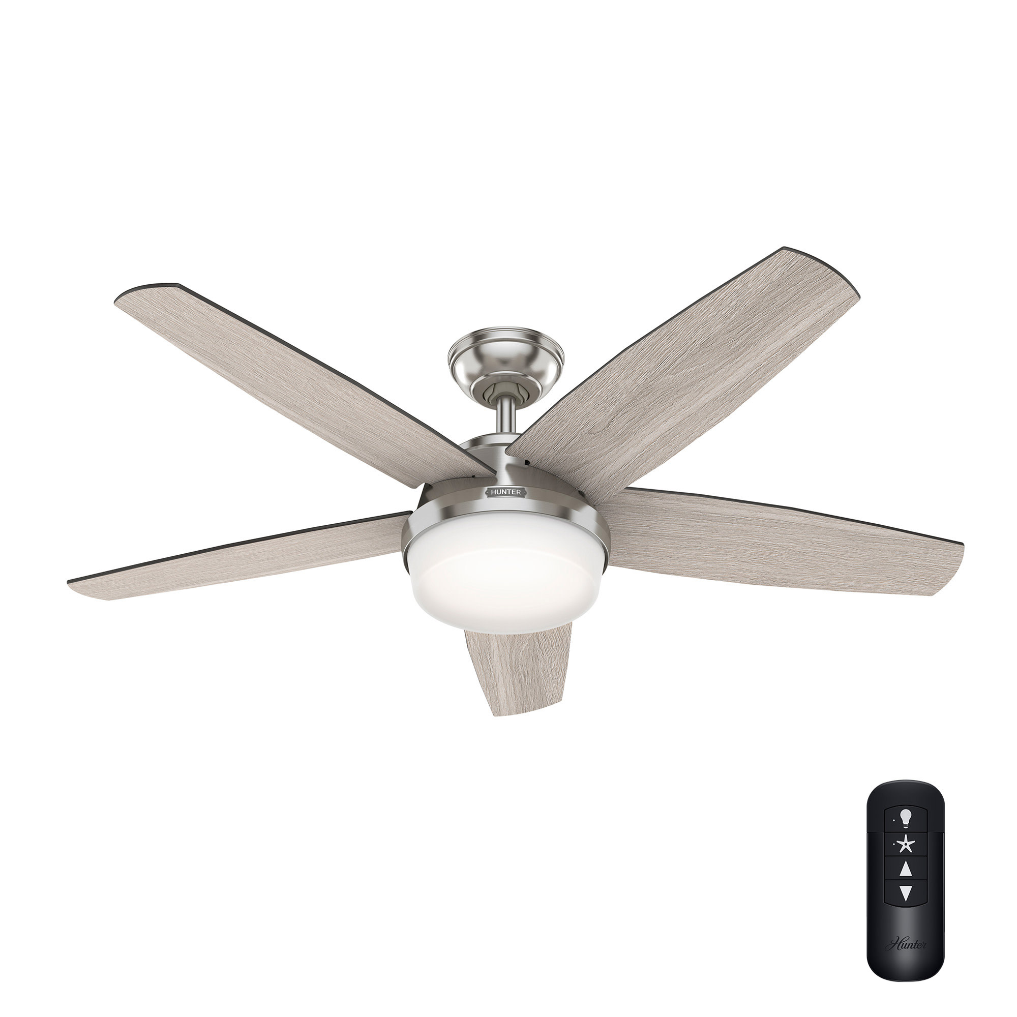 Hunter Avia II LED 52" Indoor Ceiling Fan with Light and Remote