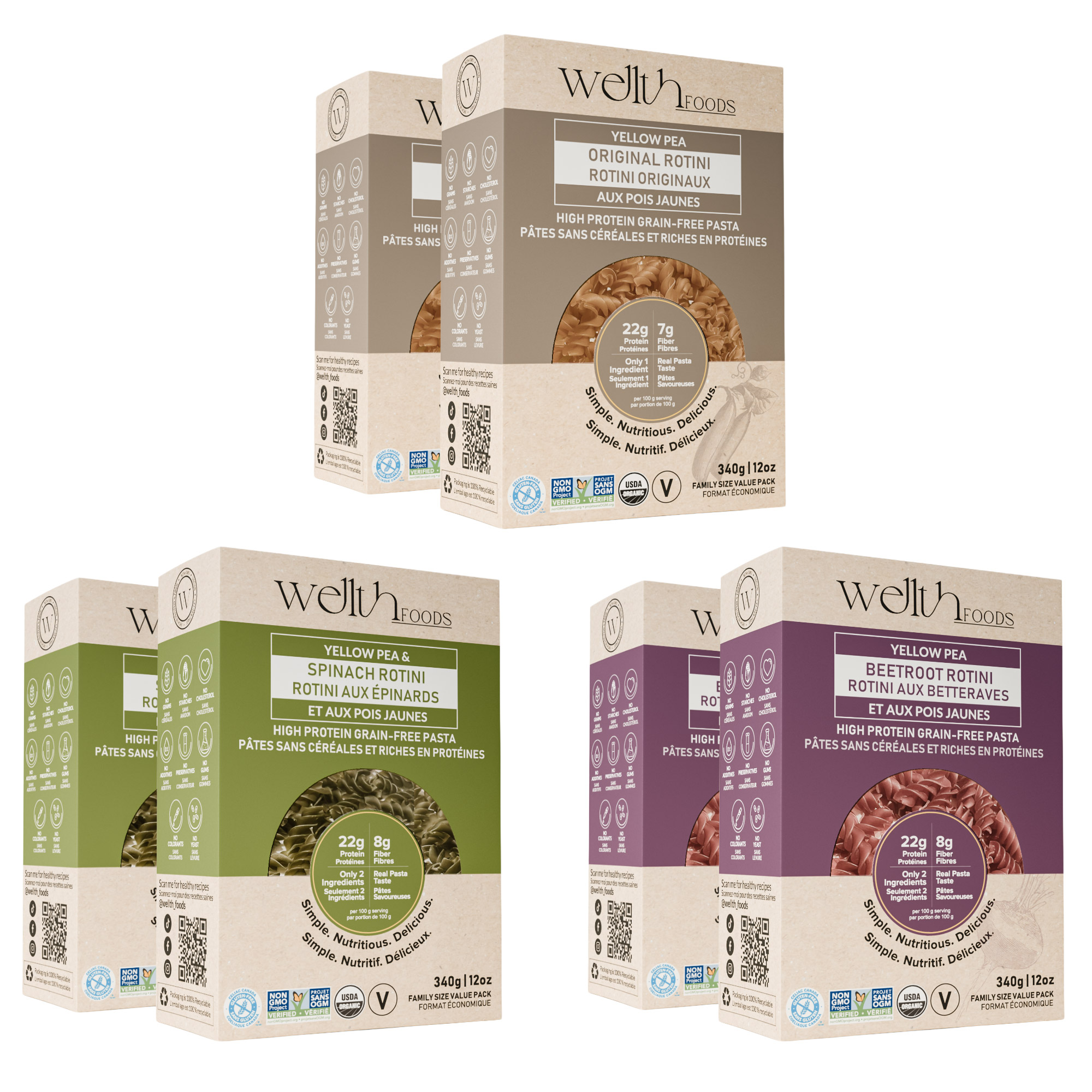 Wellth Protein Pasta, 6 × 340 g | Costco