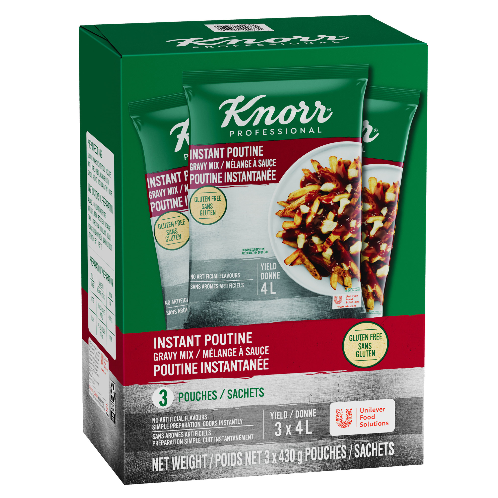 Knorr Instant Poutine Gravy Mix, 3 × 430 g