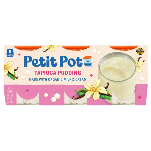 PETIT POT TAPIOCA PUDDING 6 PACK 4 OUNCES EACH