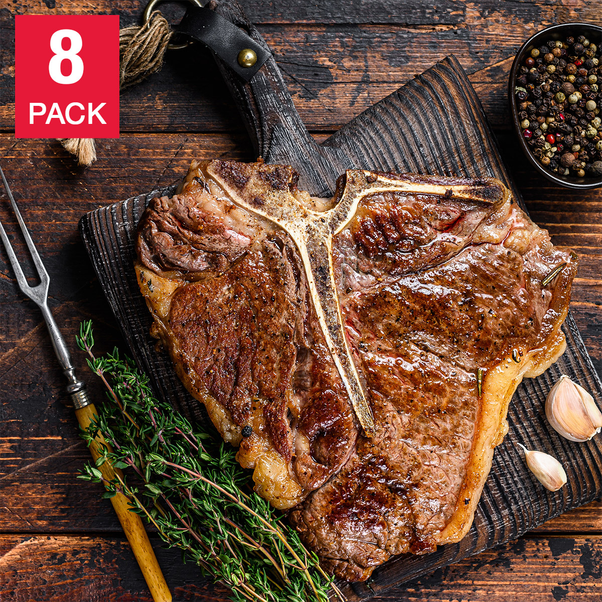 Near North Life AAA Beef Porterhouse Steaks, 8 × 28 oz