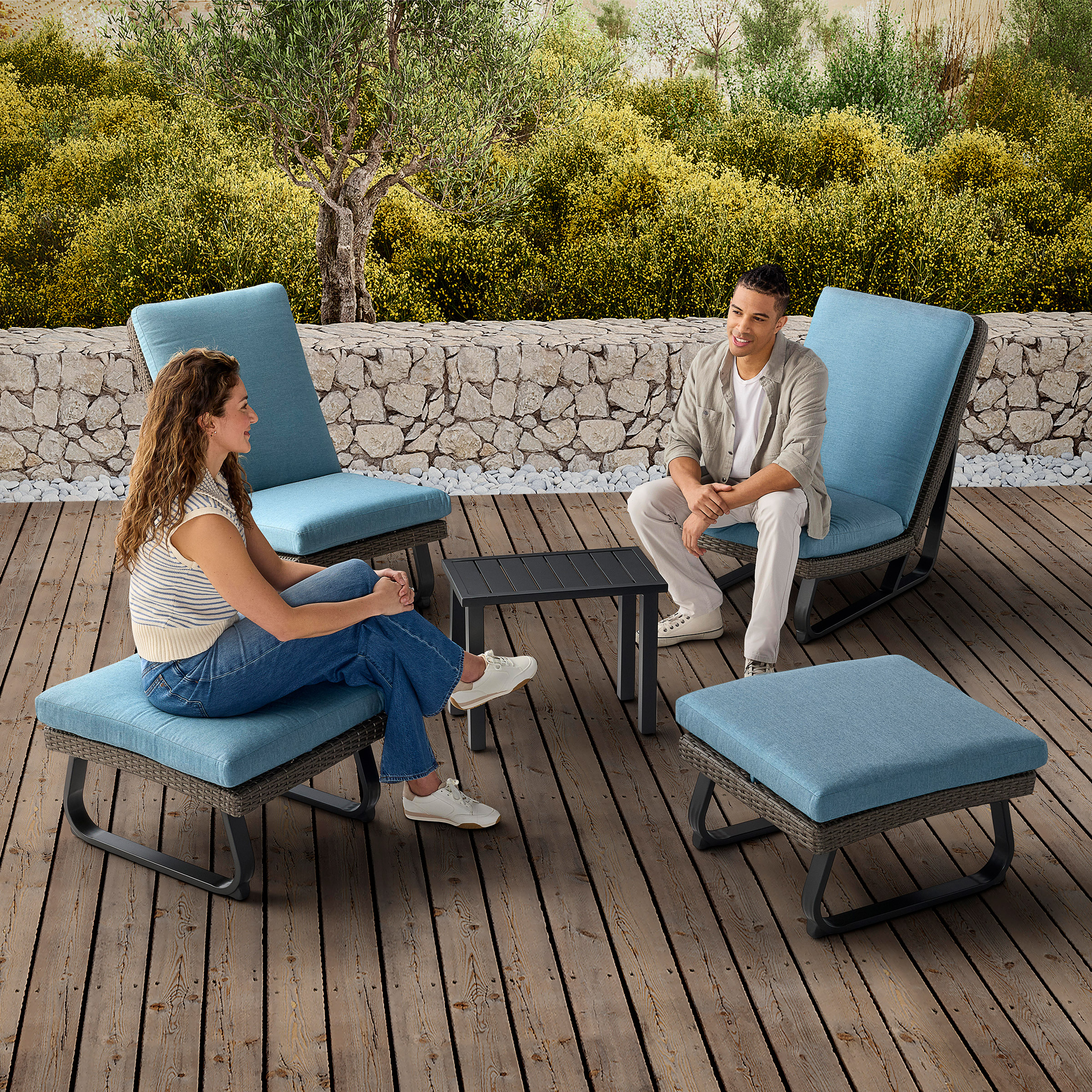 agio international patio furniture costco patio umbrella Agio Trussville 5-piece Outdoor Patio Seating Set