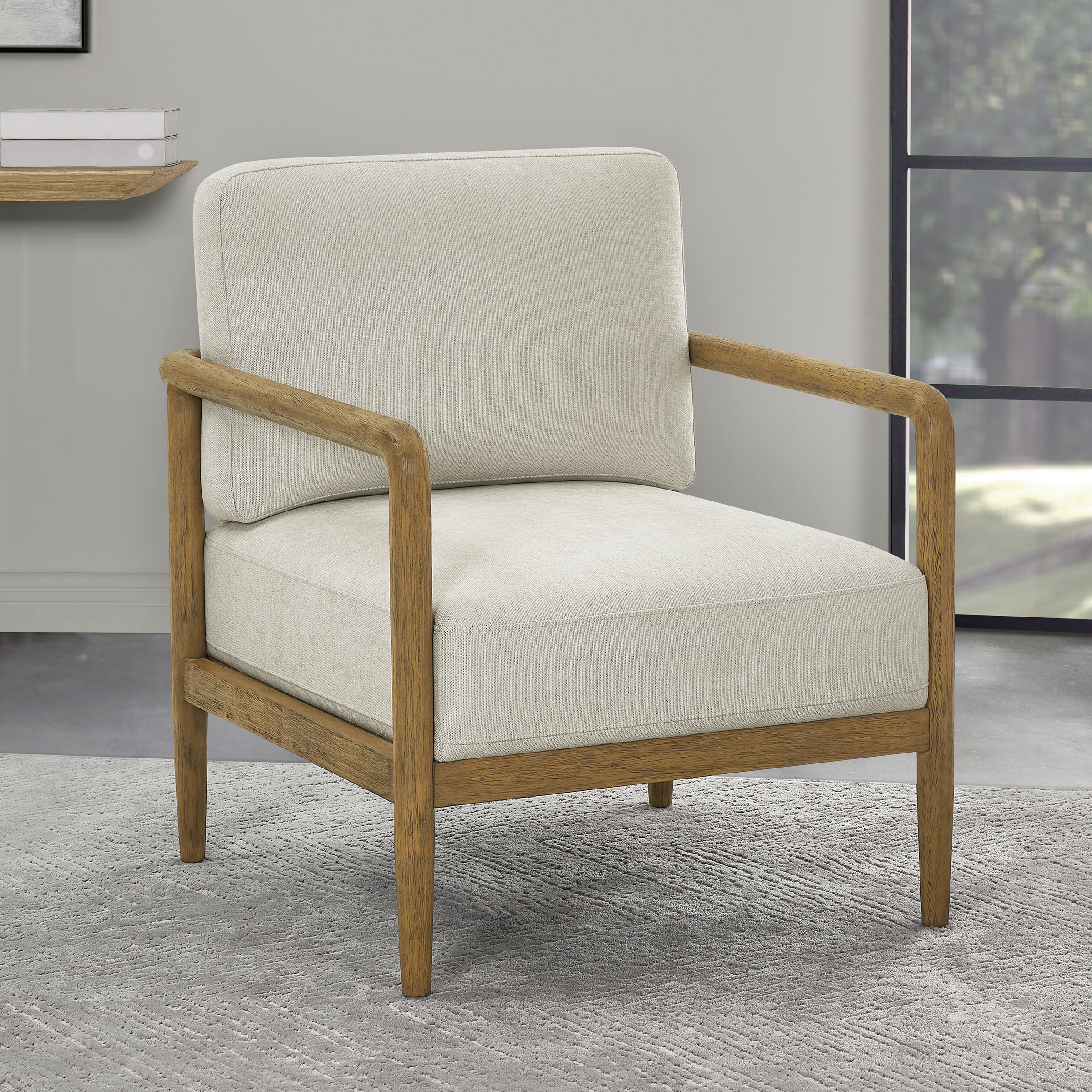 Wood Frame Thomasville Accent Chair Thomasville Modern Fabric