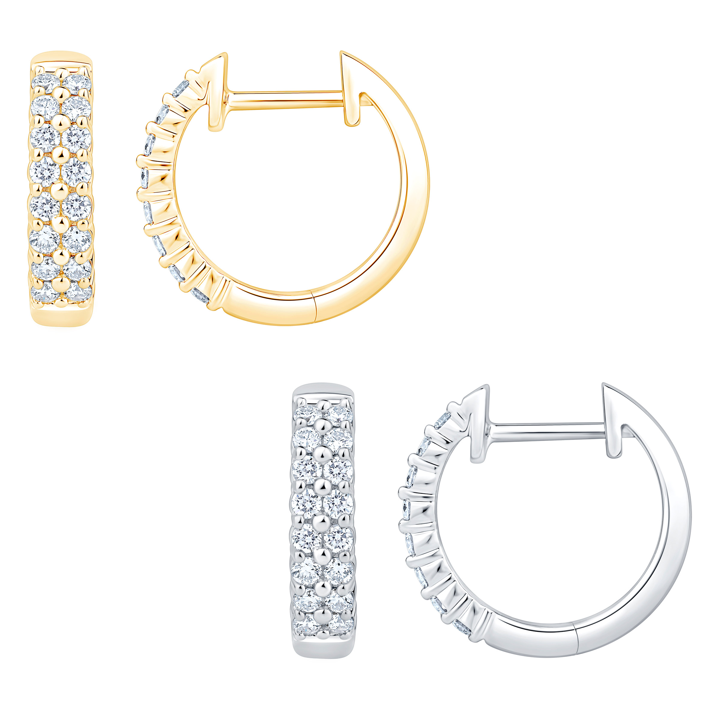 Anneaux à diamants ronds taille brillant (0,30 ct)