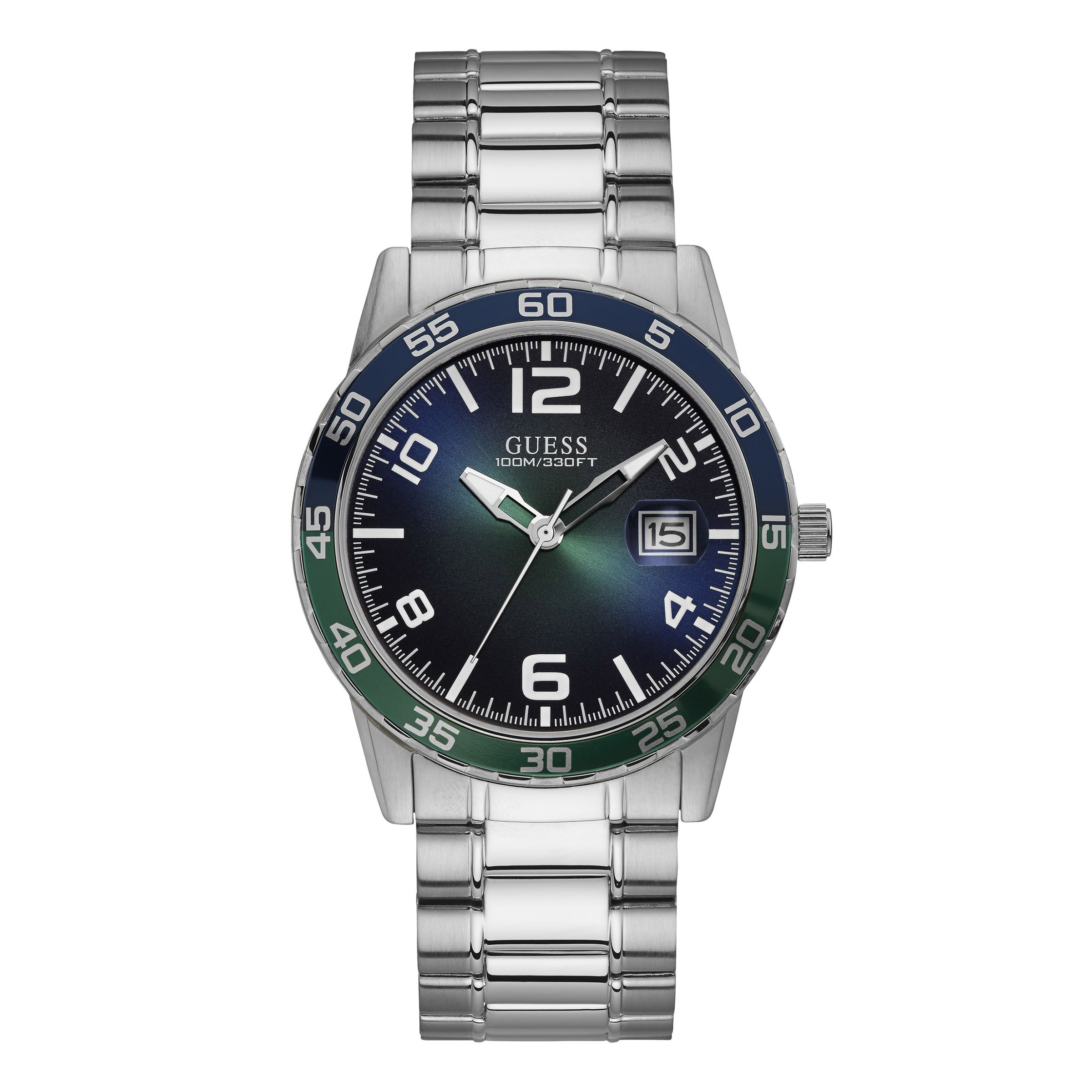 Guess Blue Green Gradient Dial Mens Watch | Costco