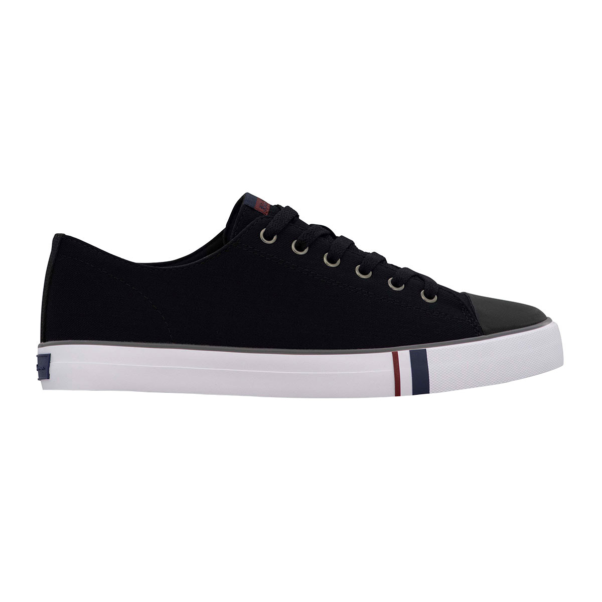 Ben Sherman Men's Canvas Shoes Sneakers Memory Foam Insole New Black White 8.5-1