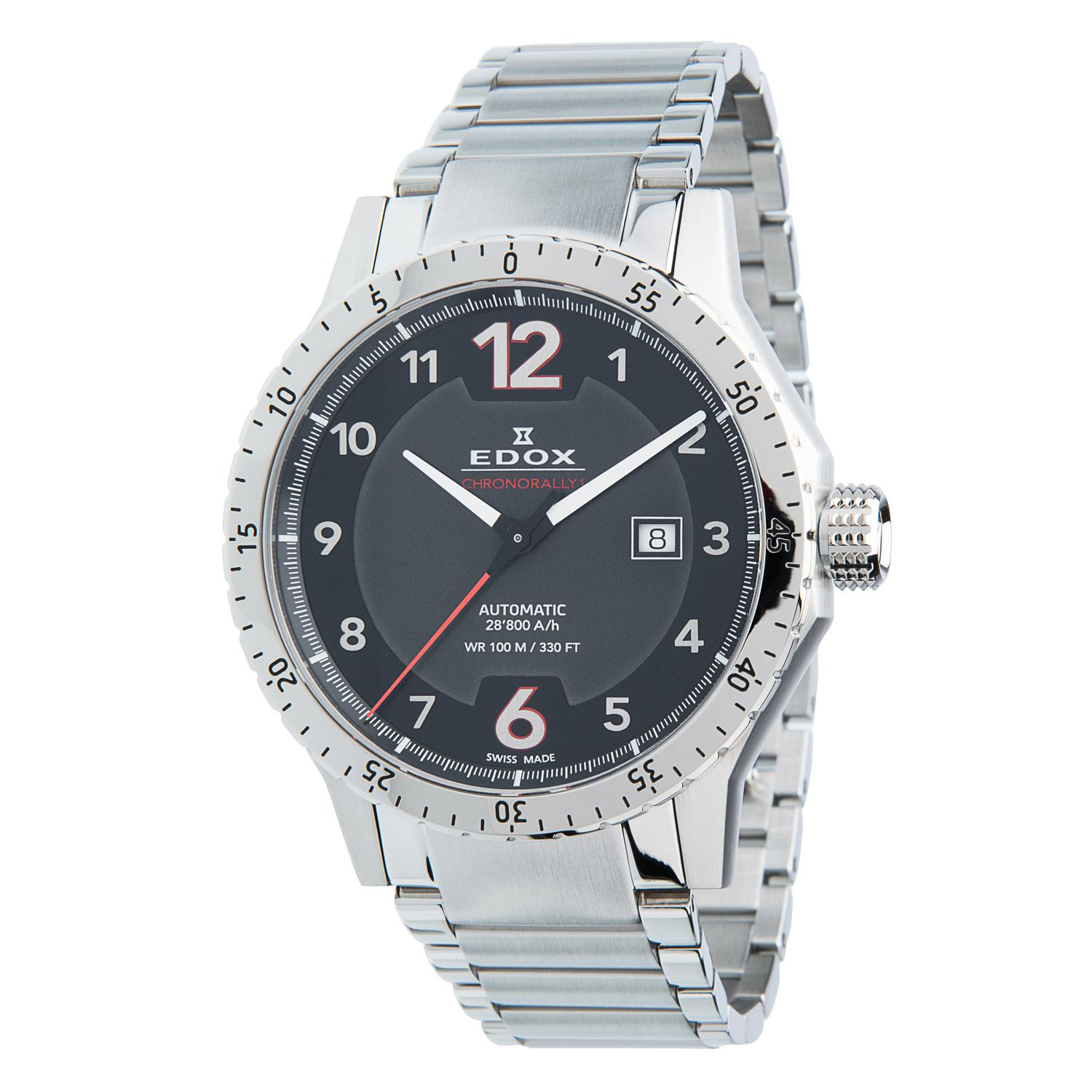 Edox Chronorally-1 Stainless Steel Men's Automatic Watch Costco